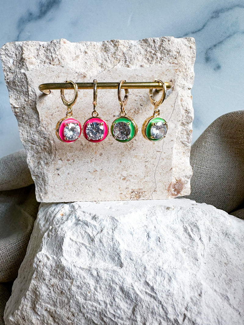 Enamel Candy Ball Earrings