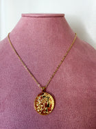Dragon & Crown Coin Necklace