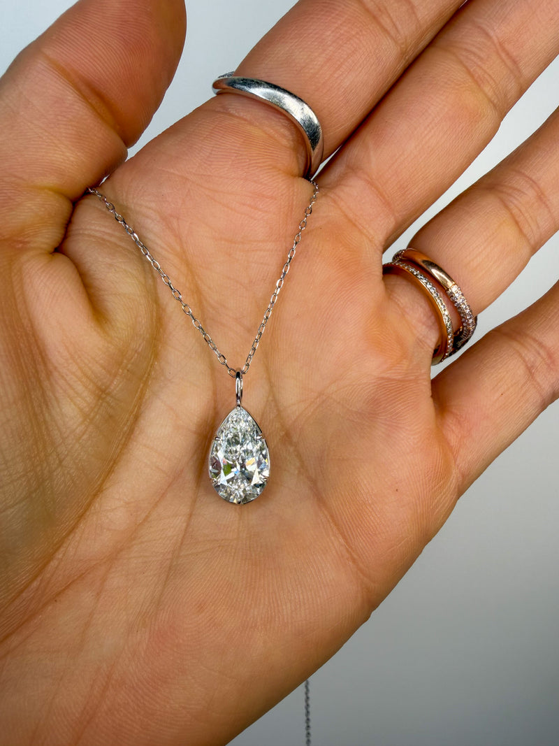 Georgian Pear Pendant Necklace