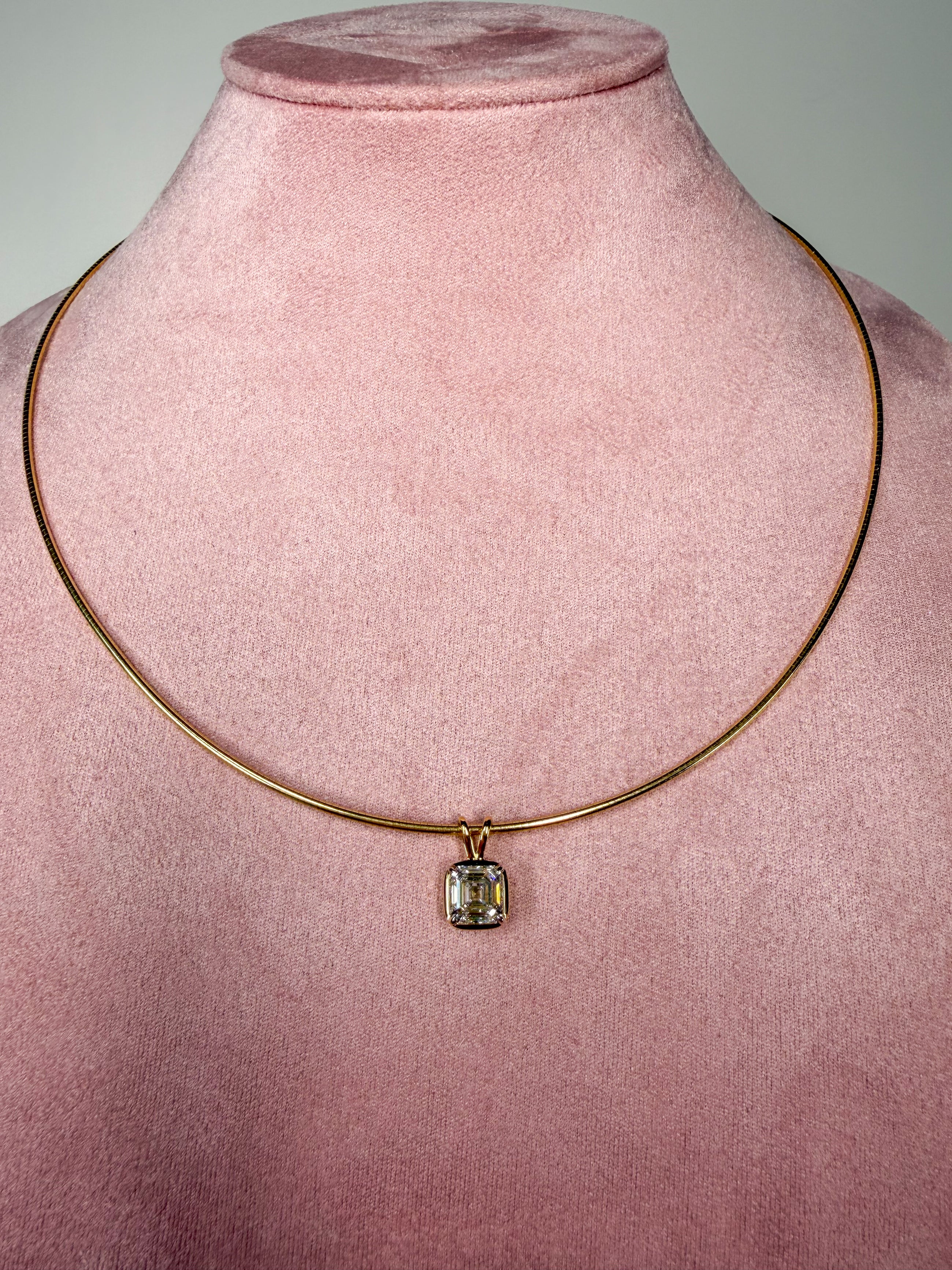 Georgian Asscher Pendant Necklace