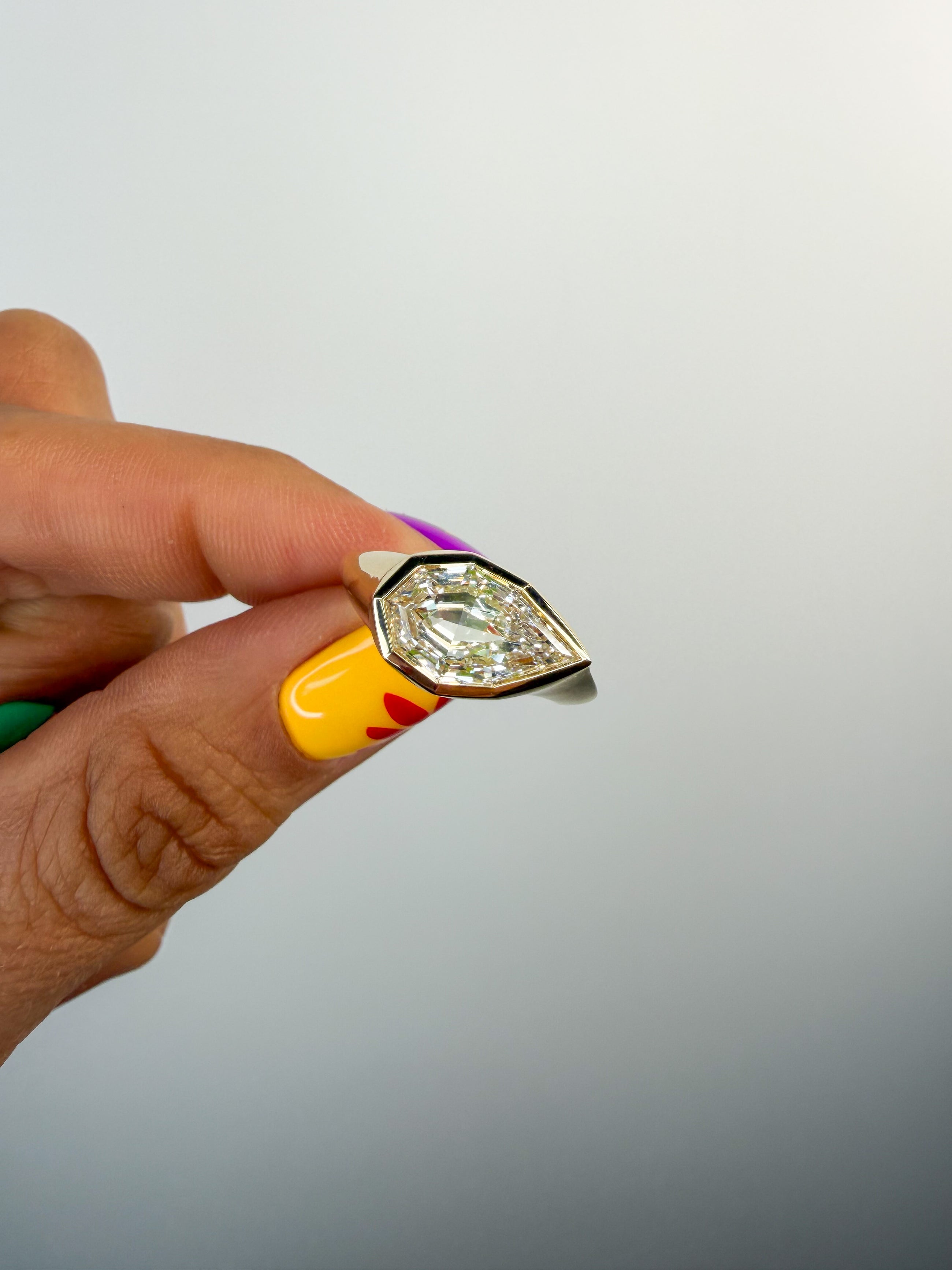 The Vesper East-West Pear Ring