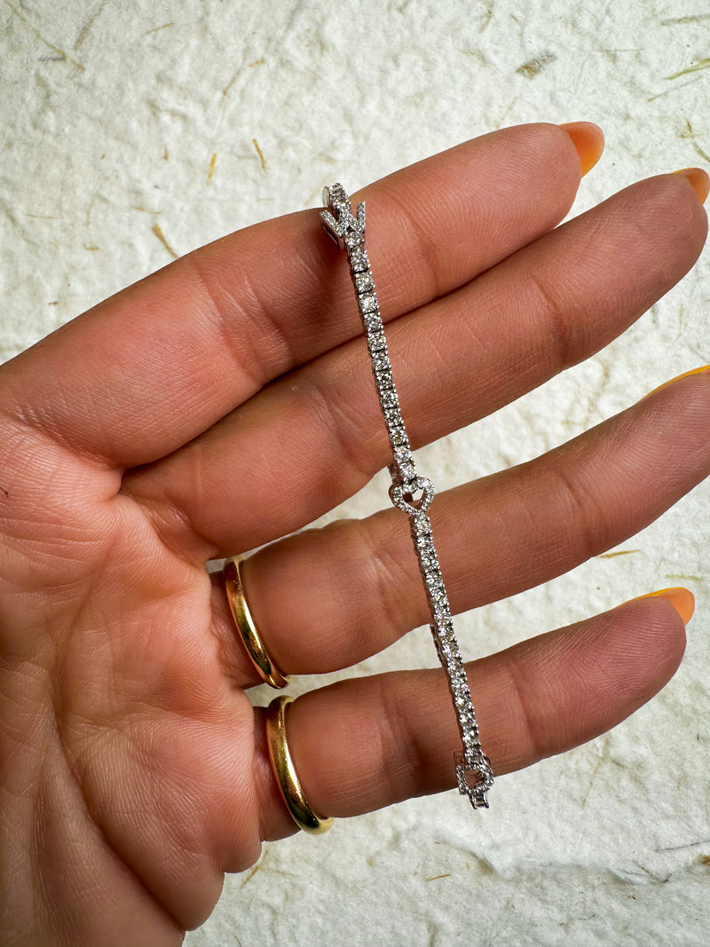 Custom Initial Diamond Tennis Bracelet