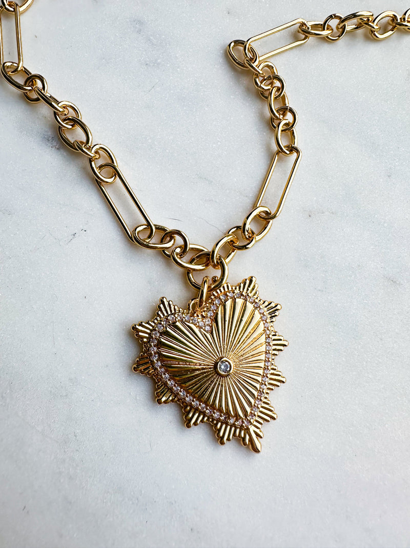 Heart Ray Necklace