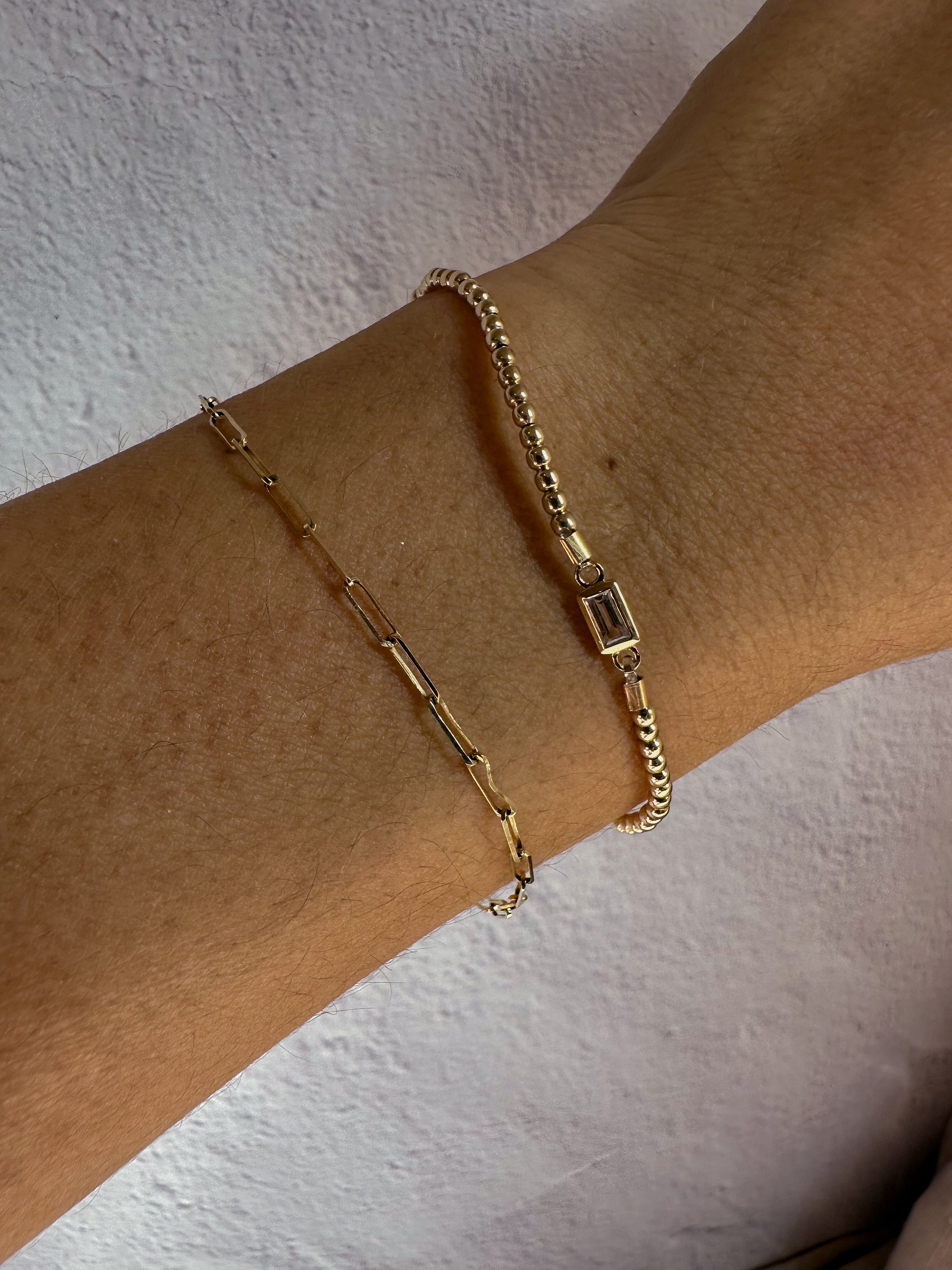 14k White Topaz Bracelet