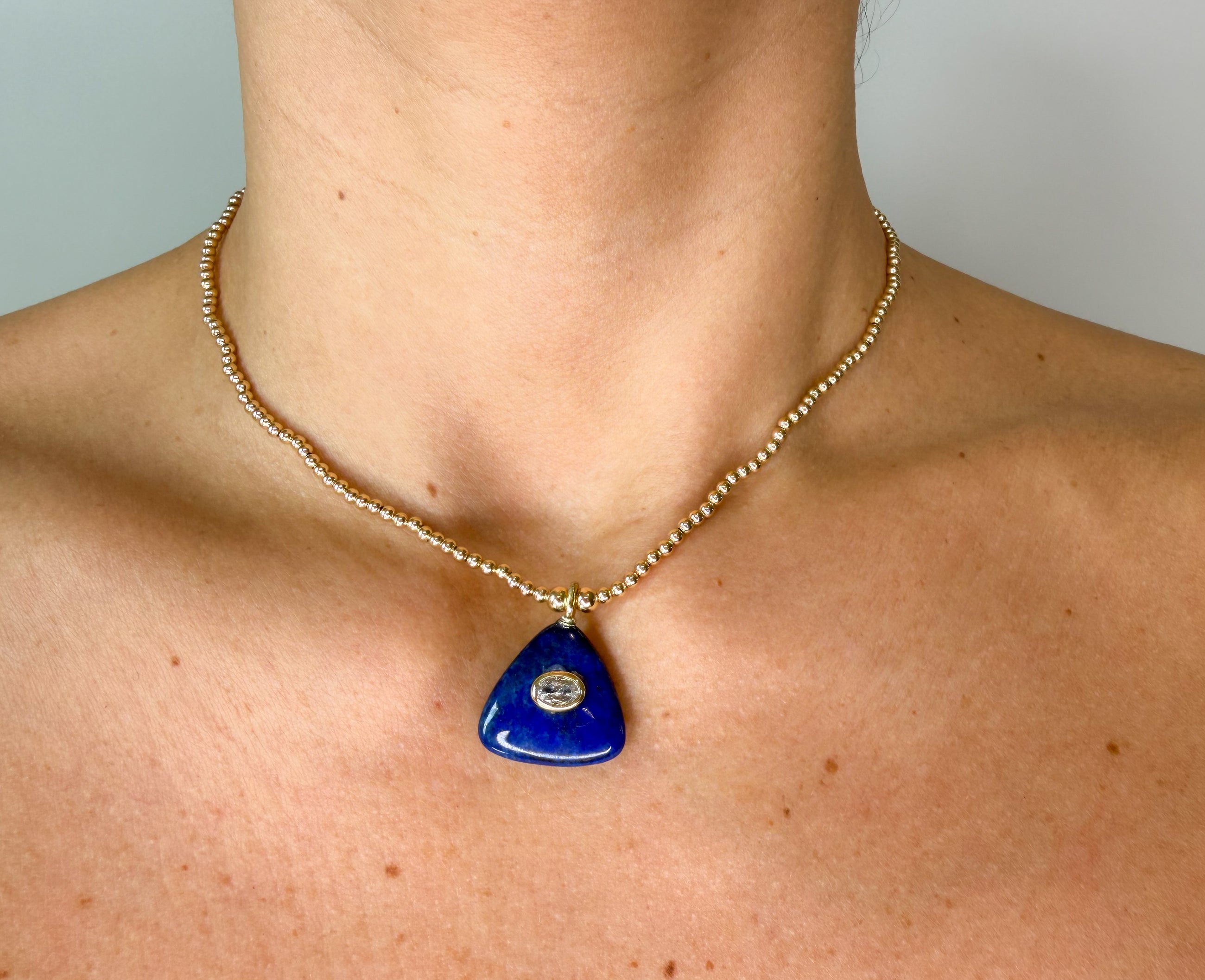 Lapis Trigon Necklace