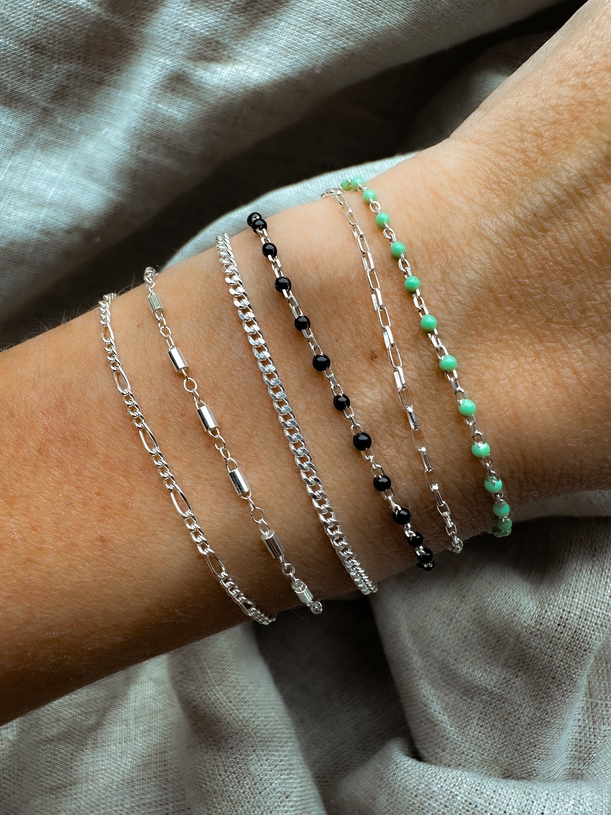 Italian Enamel Chain Bracelets