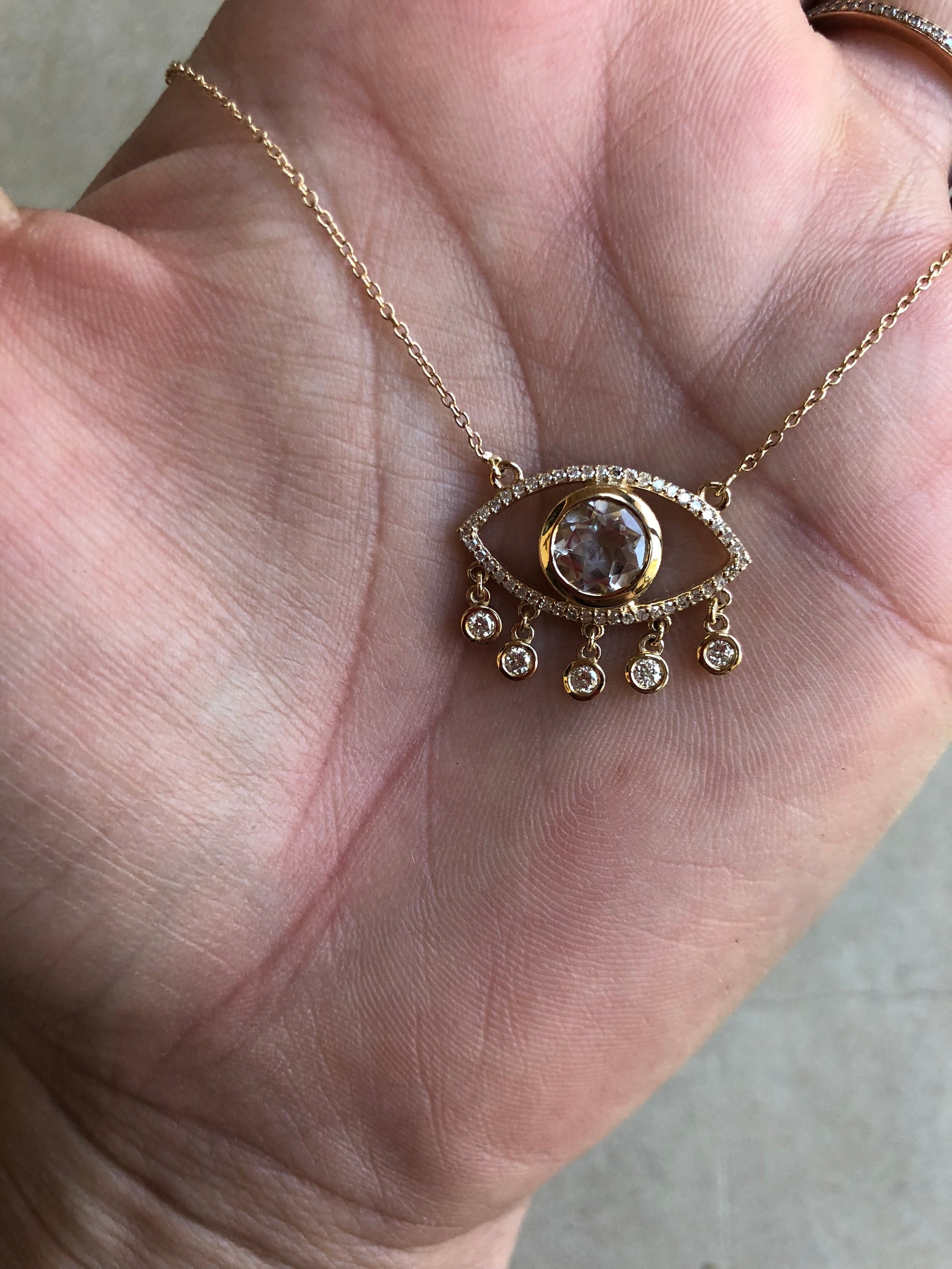 Diamond Eye Shaker Necklace