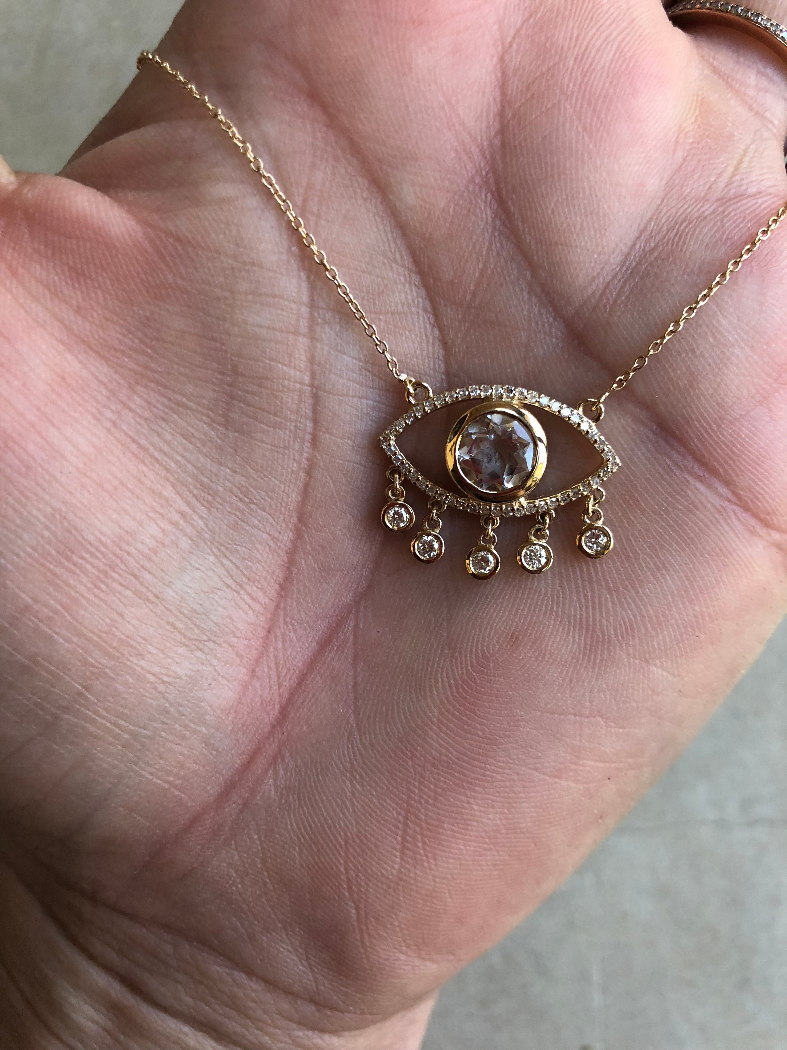 Diamond Eye Shaker Necklace