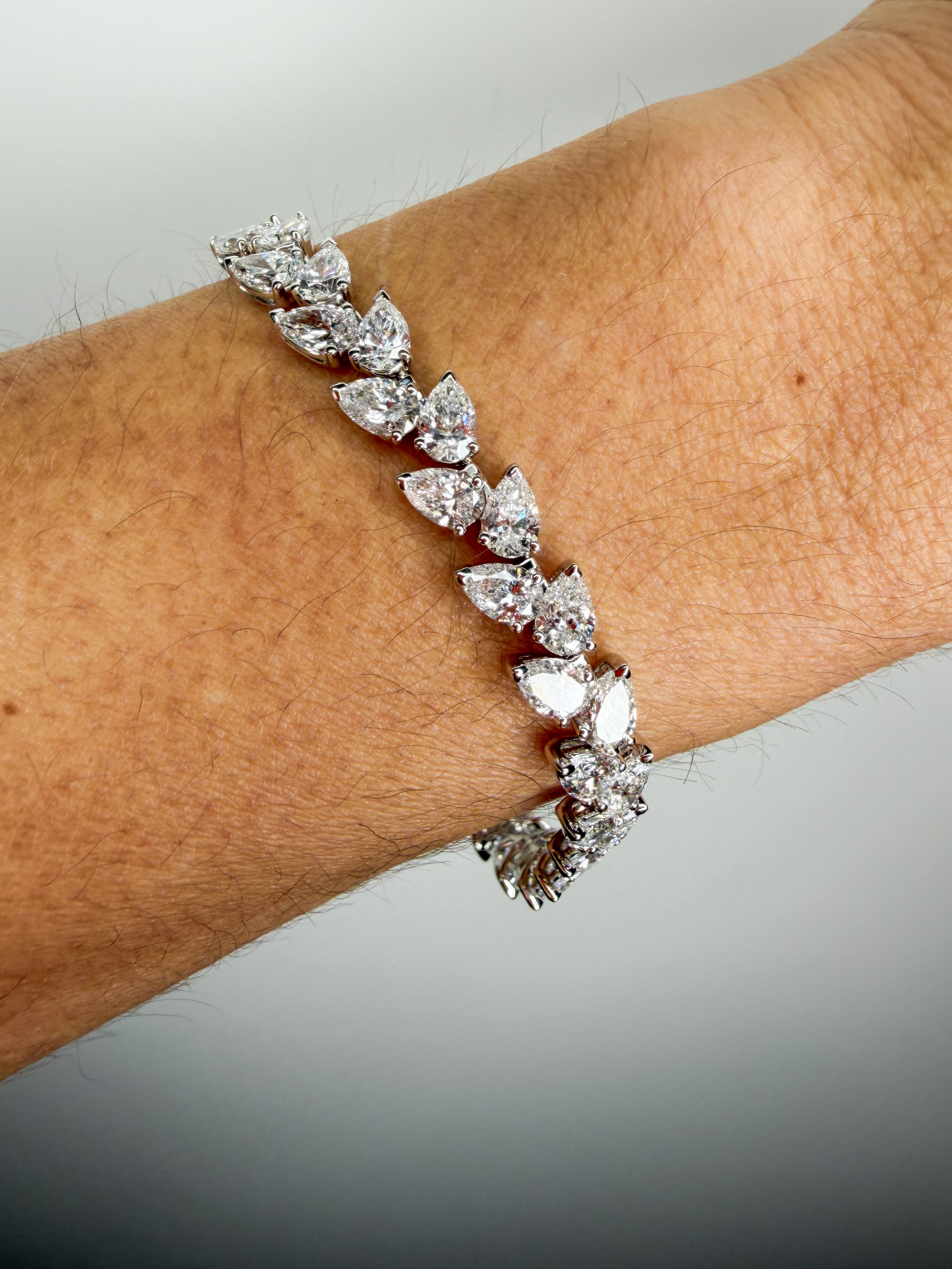 La Plume Pear Tennis Bracelet