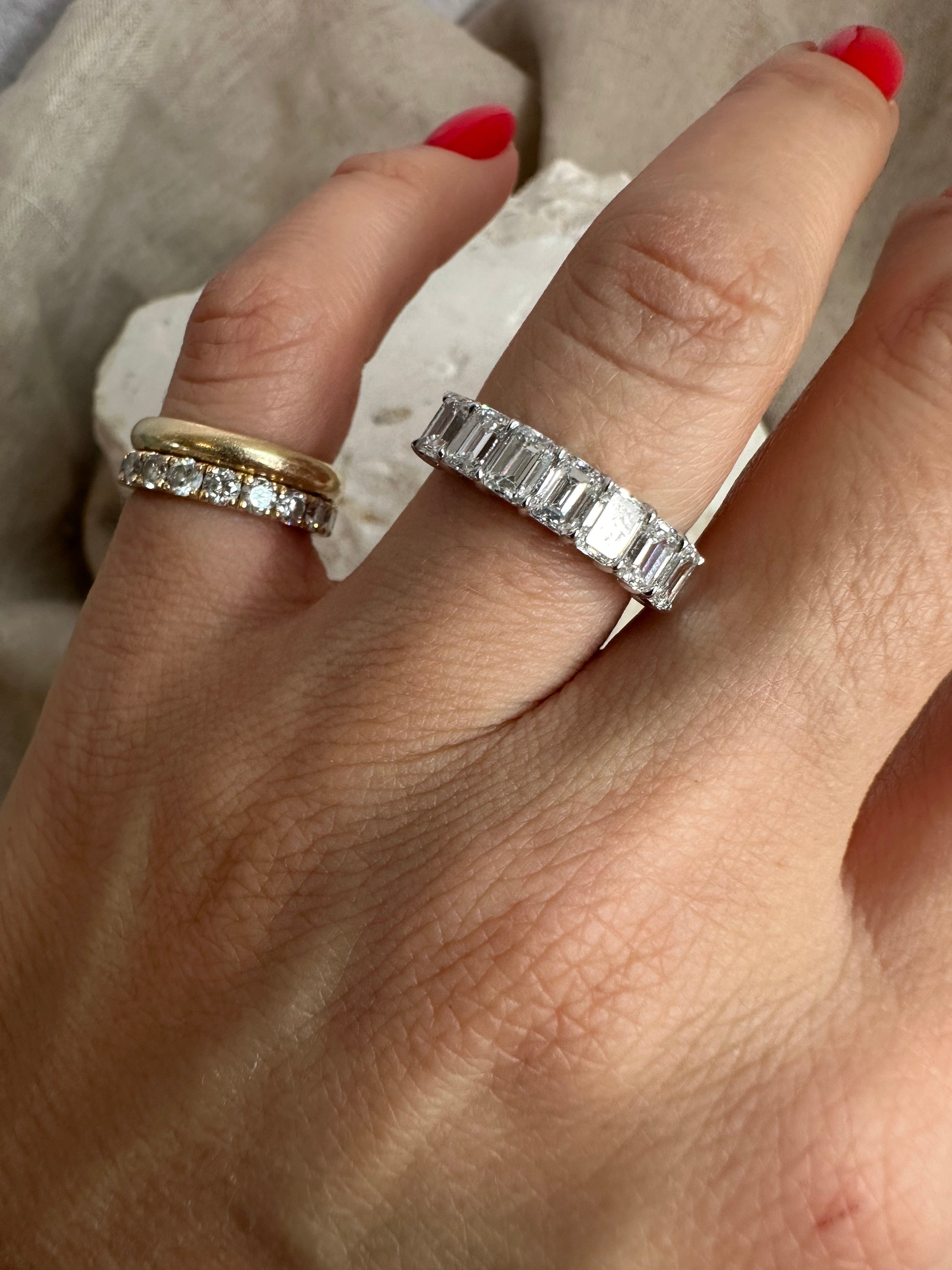 The Emerald Half Eternity Band