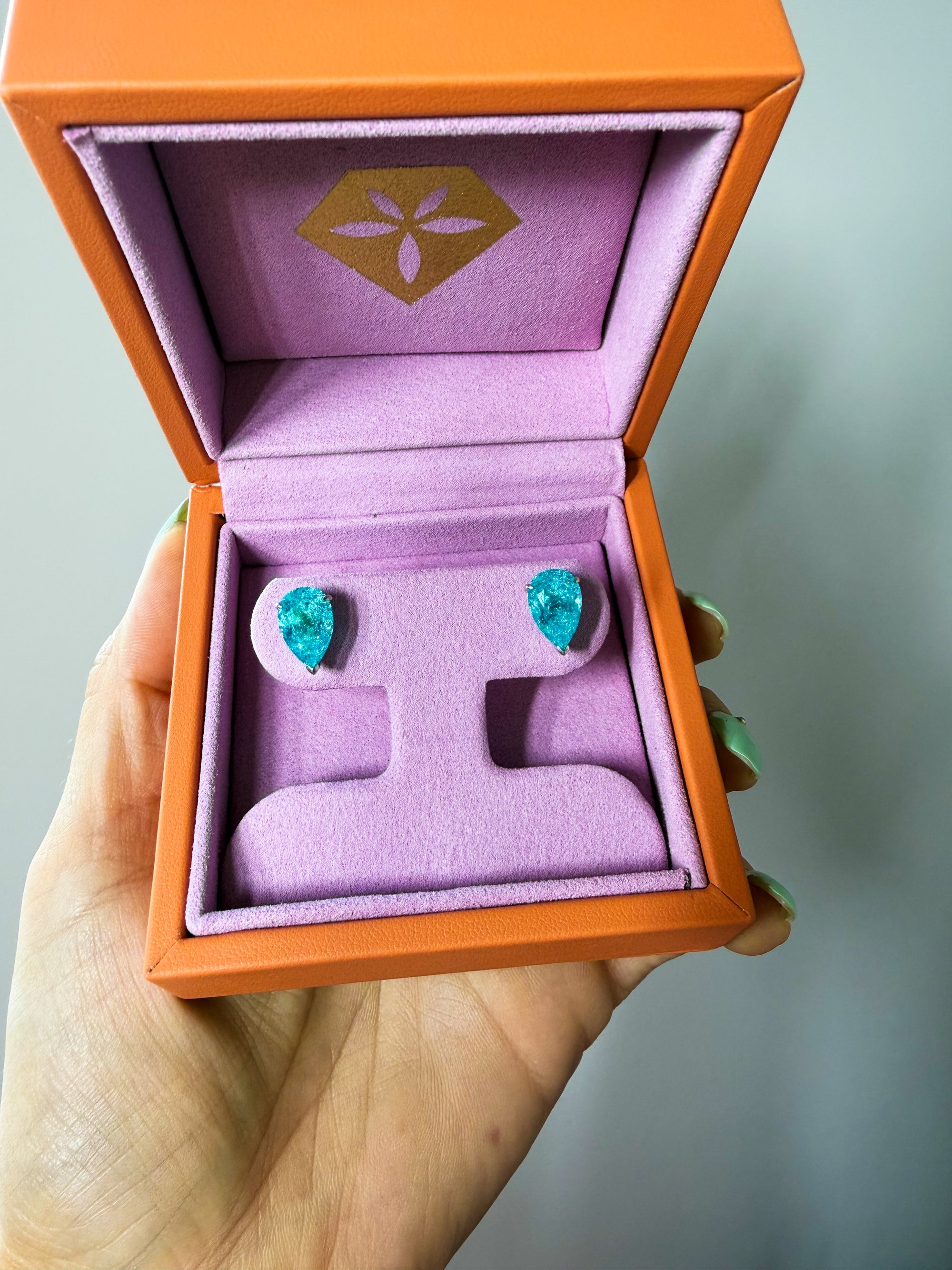 Crushed Ice Pear Studs