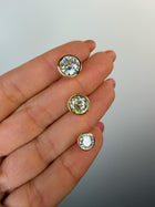 Round Bezel Diamond Studs