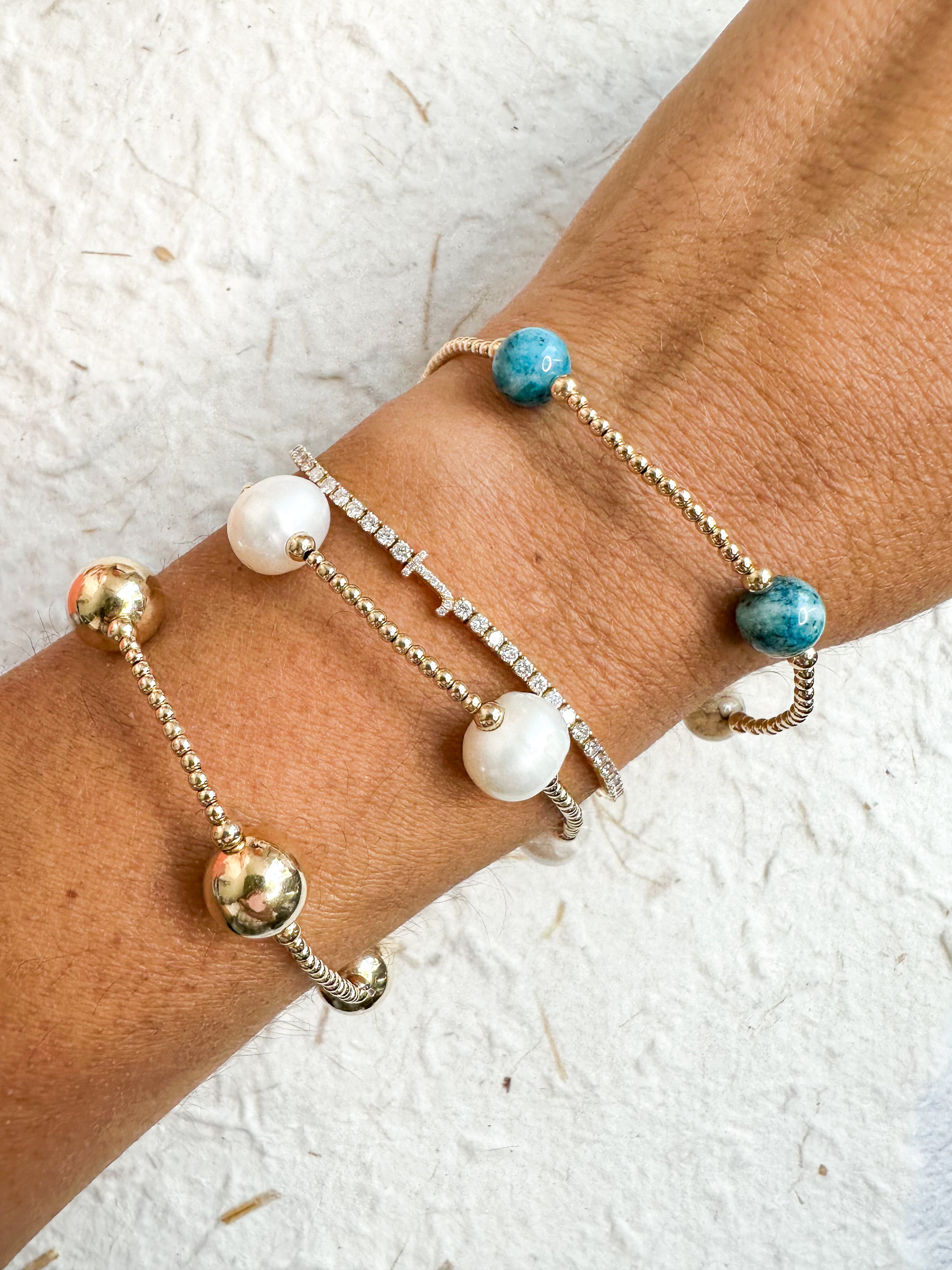 The Orbit Blue Agate Bracelet