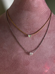 Floating Diamond Heart Necklace