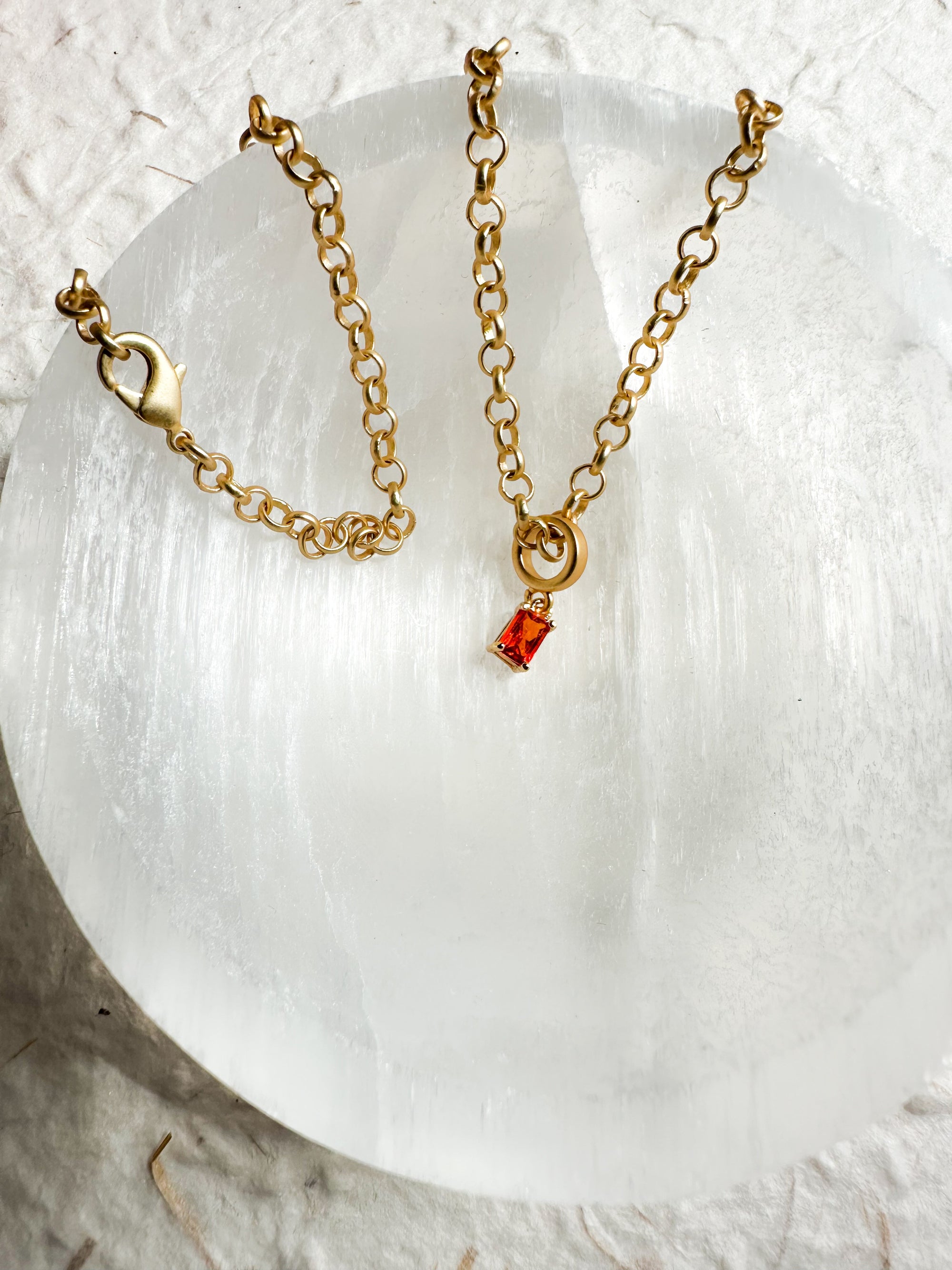 Orange Twist Necklace
