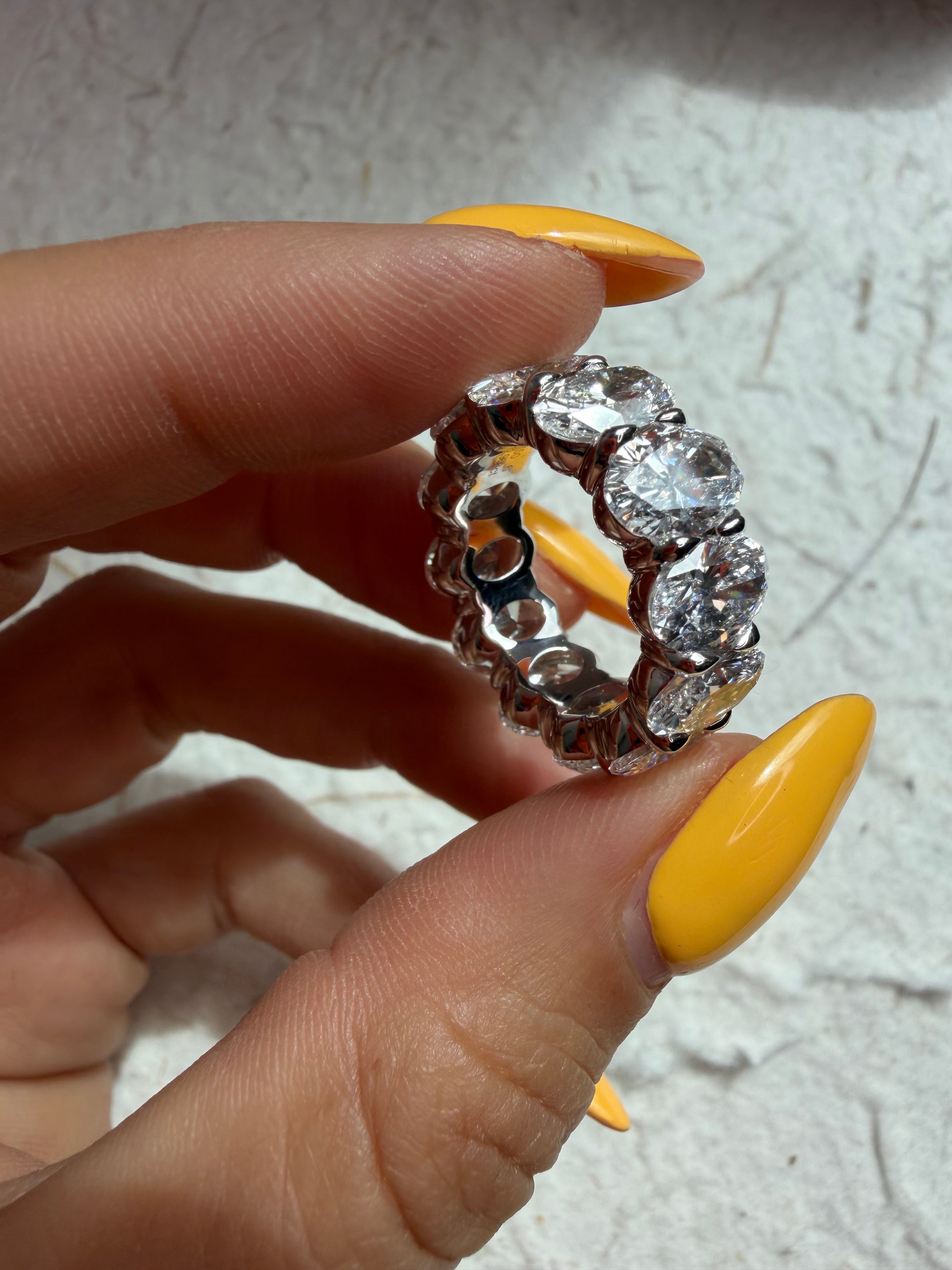 Low Profile Oval Eternity Band