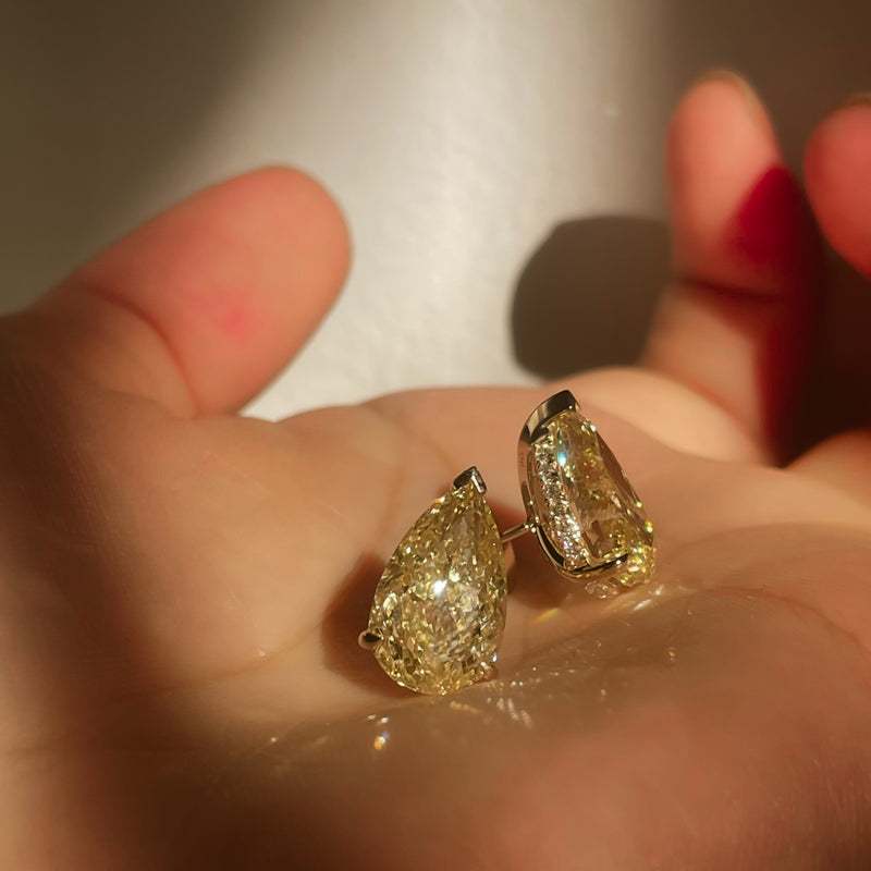 Butter Pears - 10ctw Diamond Studs