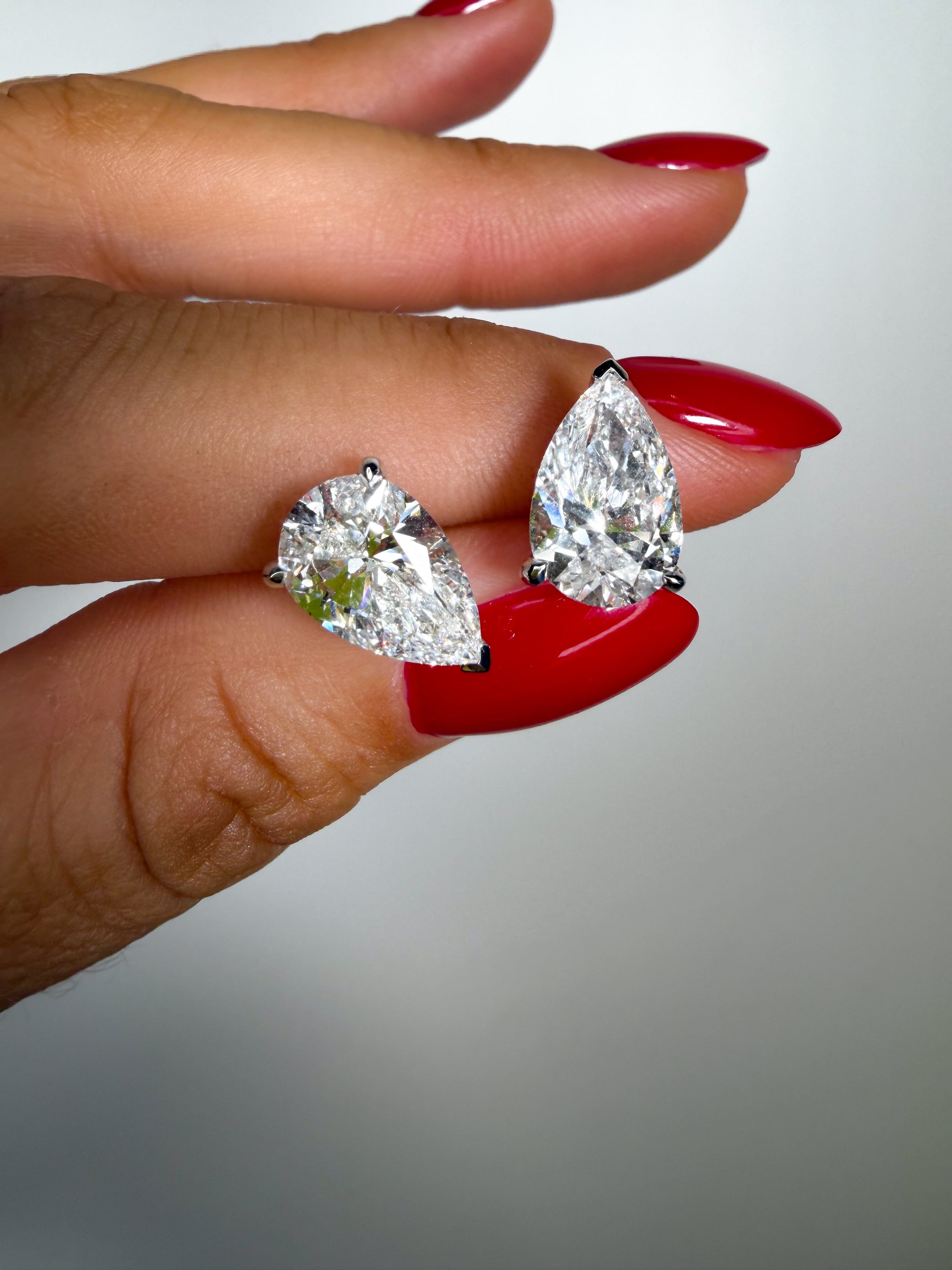 The Pearfect Storm - 6ctw Diamond Studs