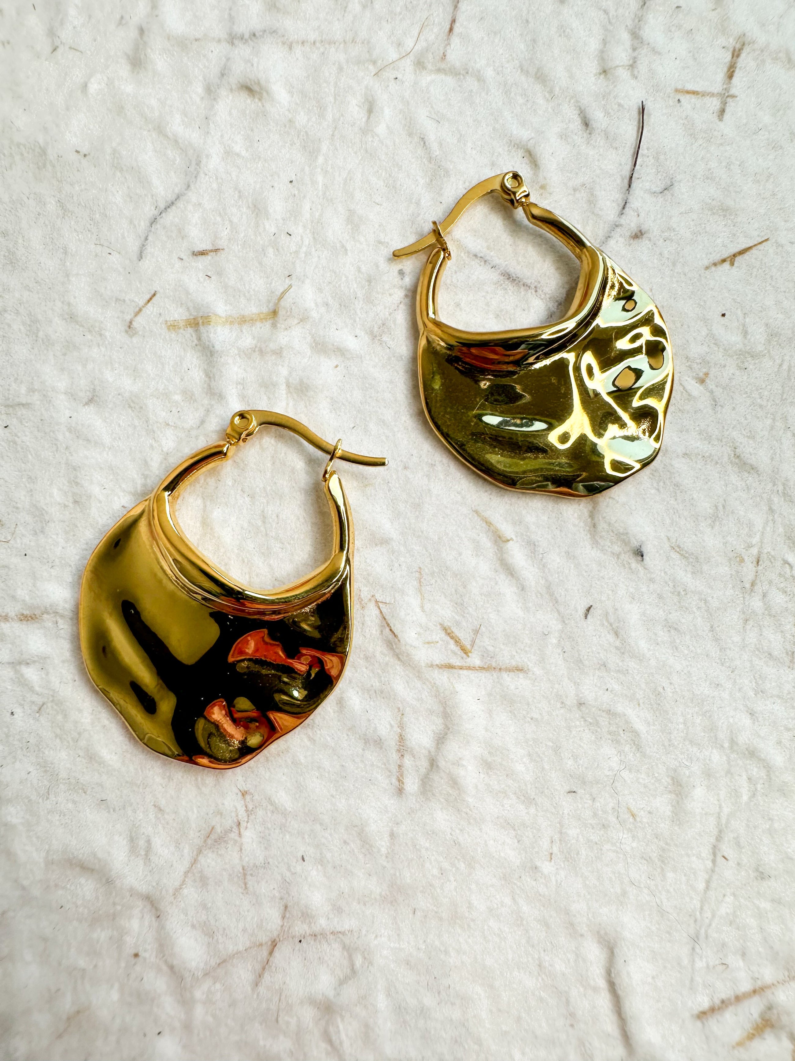 Golden Wave Hoops