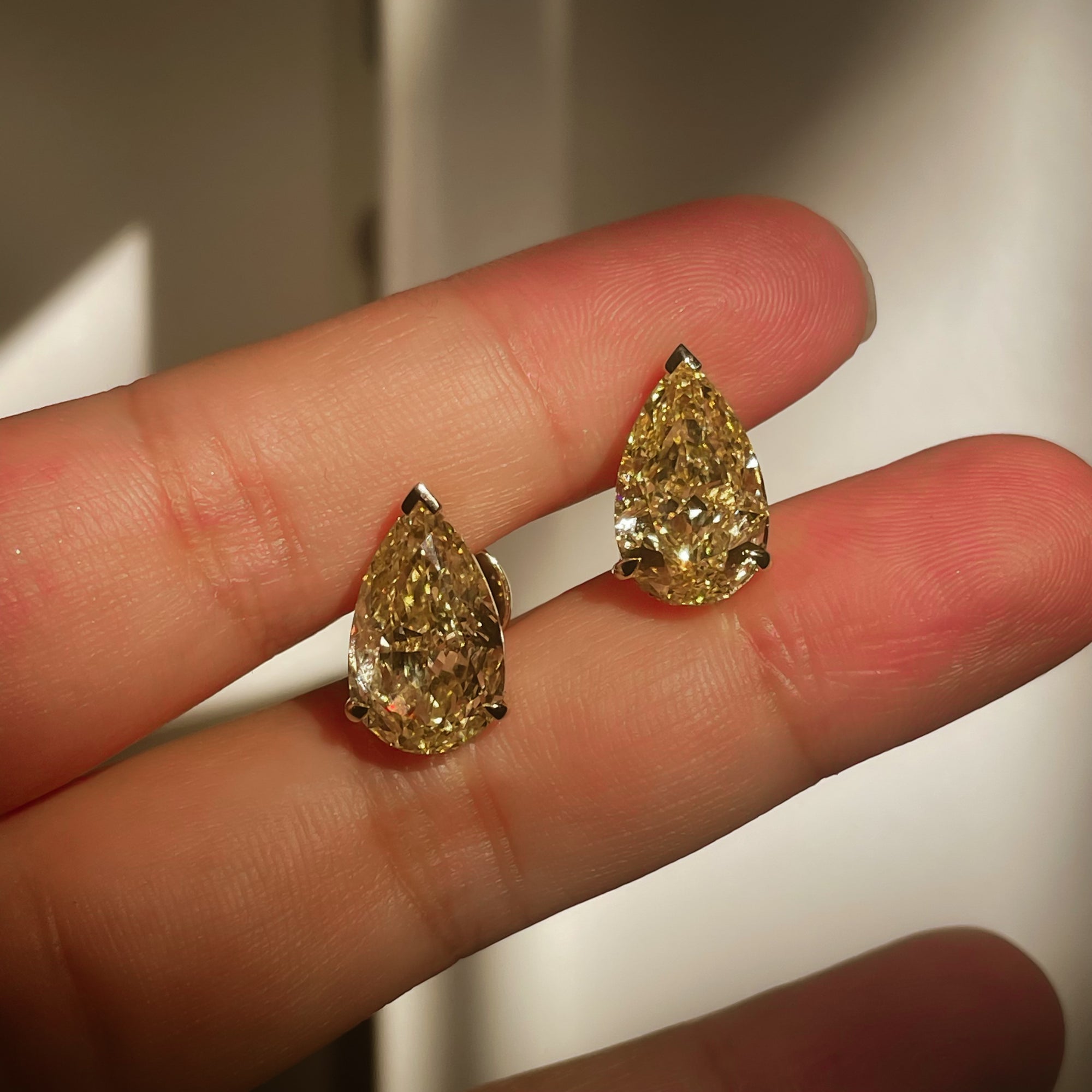 Butter Pears - 10ctw Diamond Studs