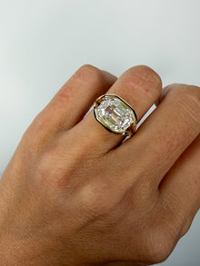 Heirloom Antique Emerald Bezel Ring