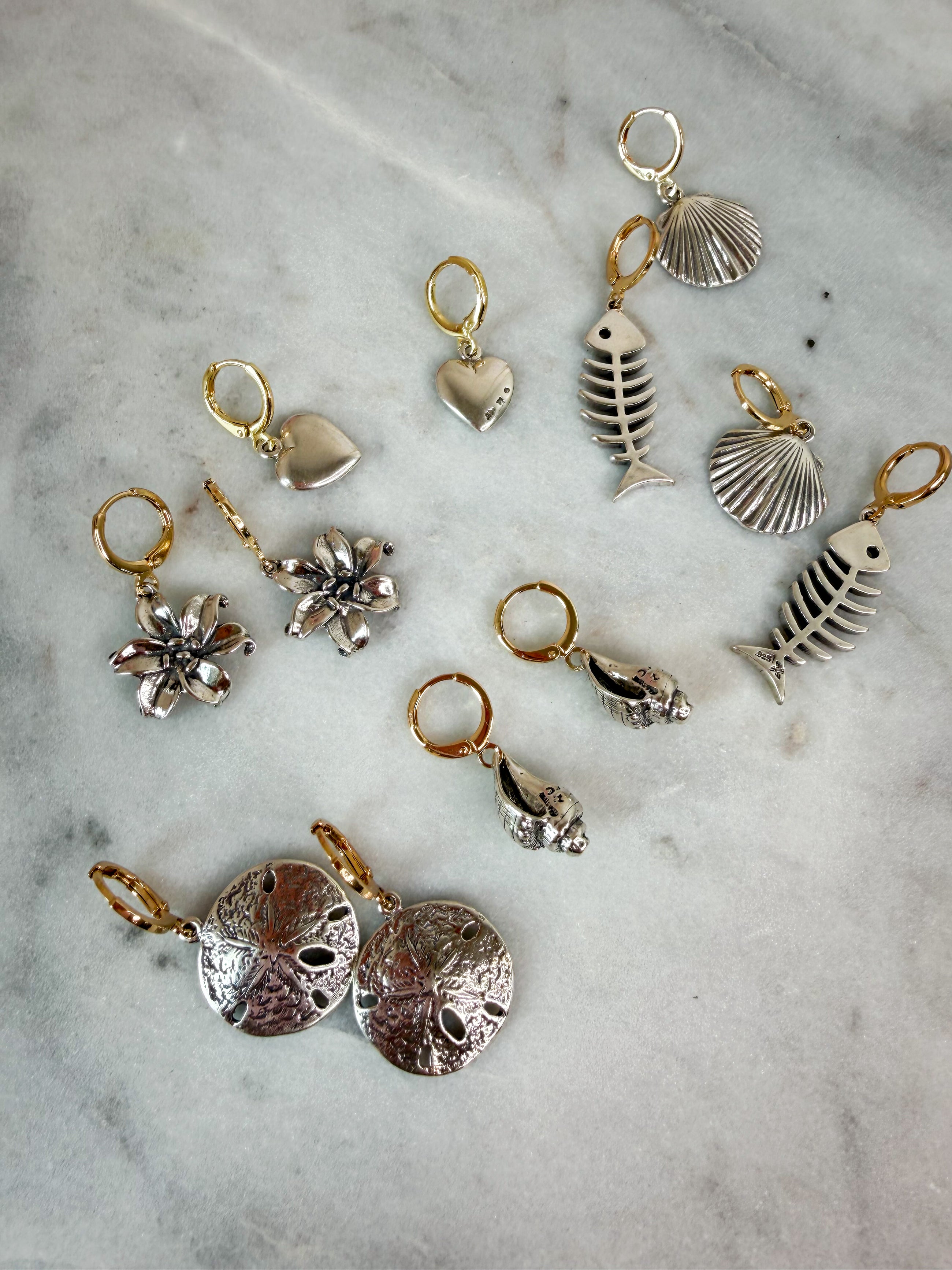 Silver Sand Dollar Earrings