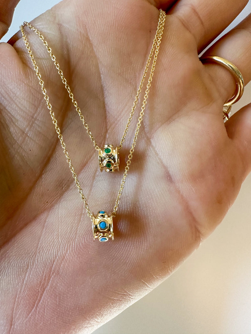 The Emerald Charm Necklace