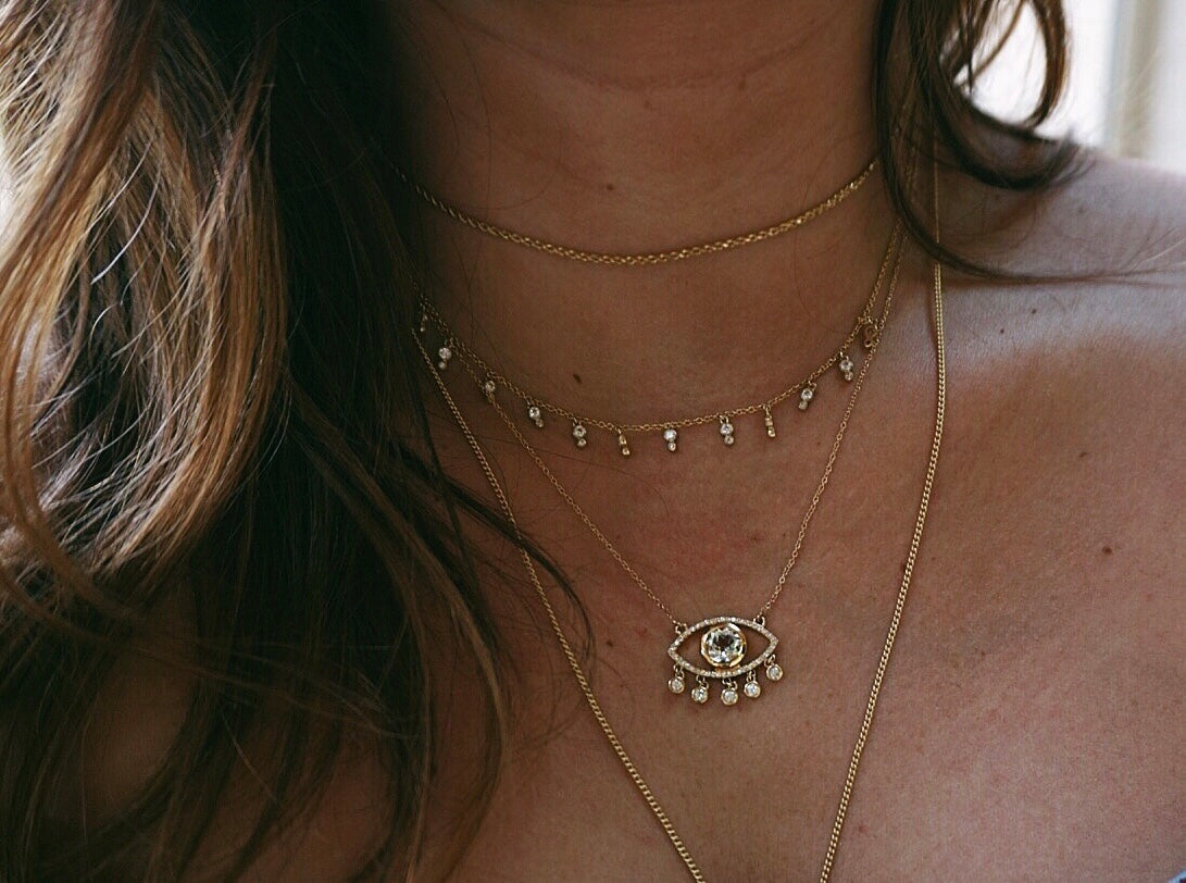 Diamond Eye Shaker Necklace