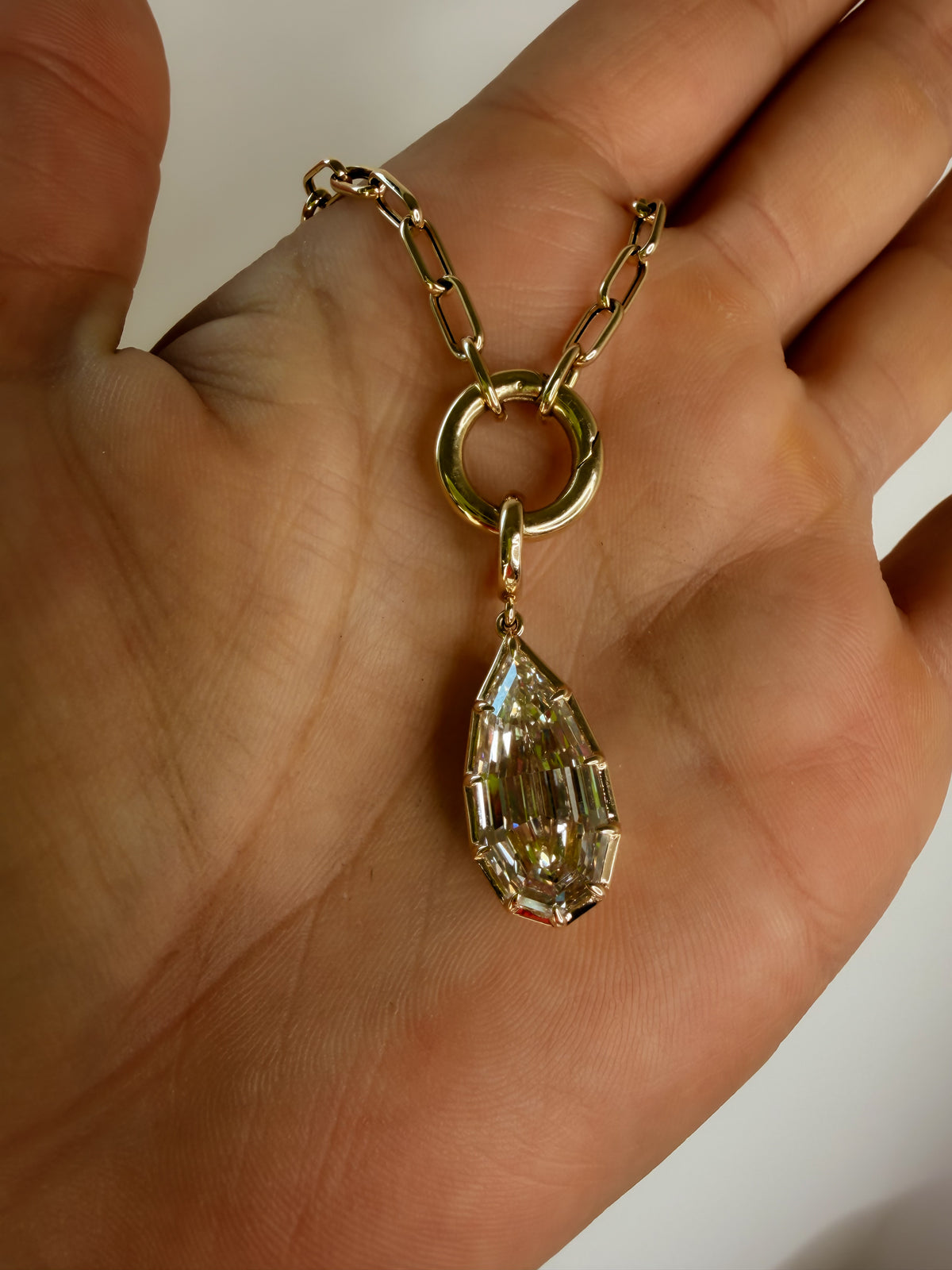 Step Cut Pear Pendant