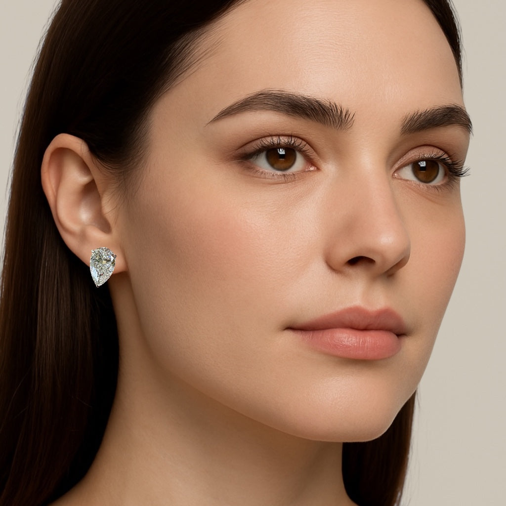 Spiked Pears - 8ctw Diamond Studs