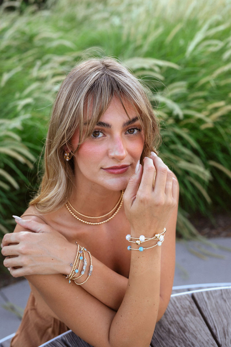 The Orbit Blue Agate Bracelet