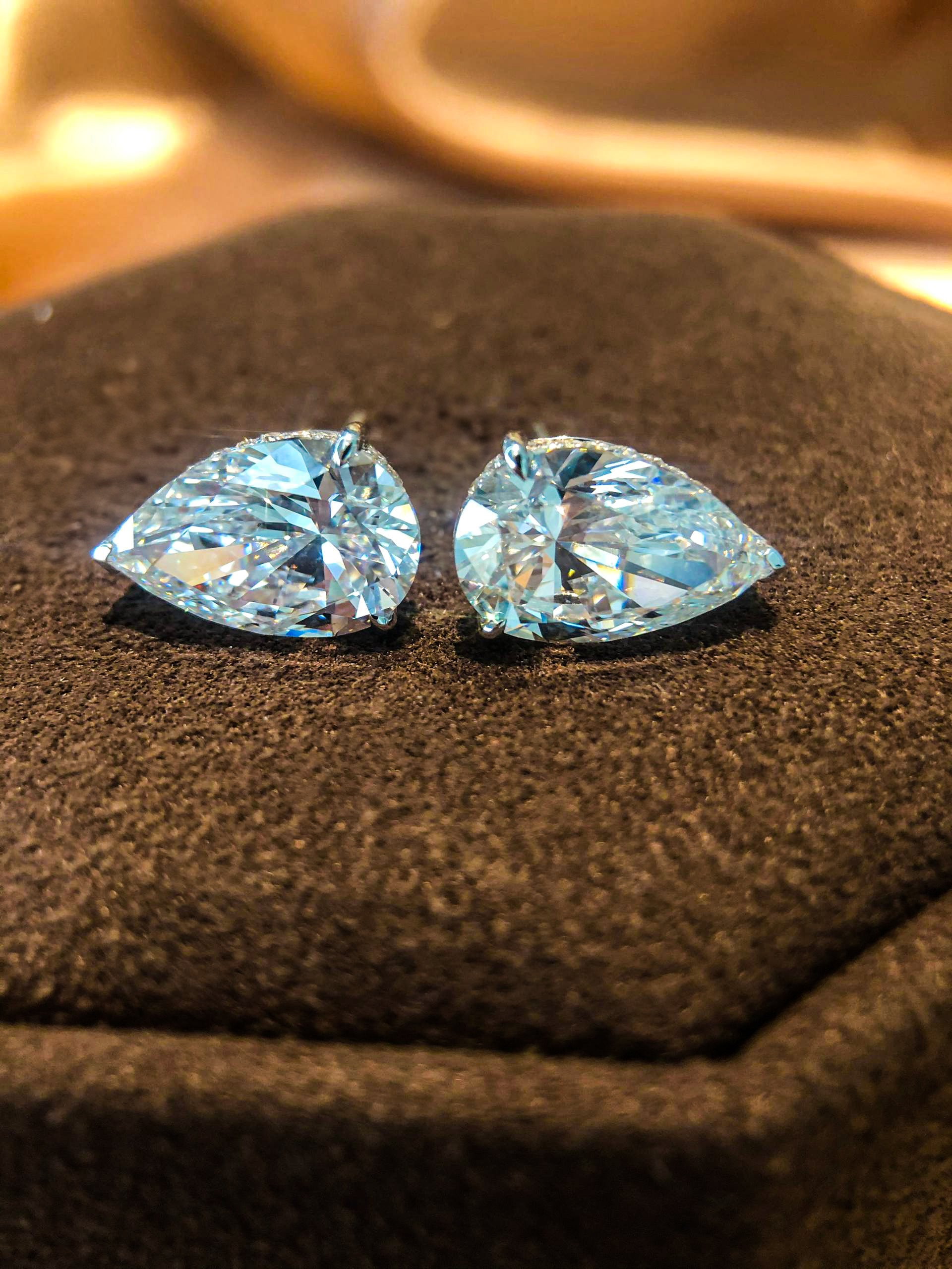 Spiked Pears - 8ctw Diamond Studs