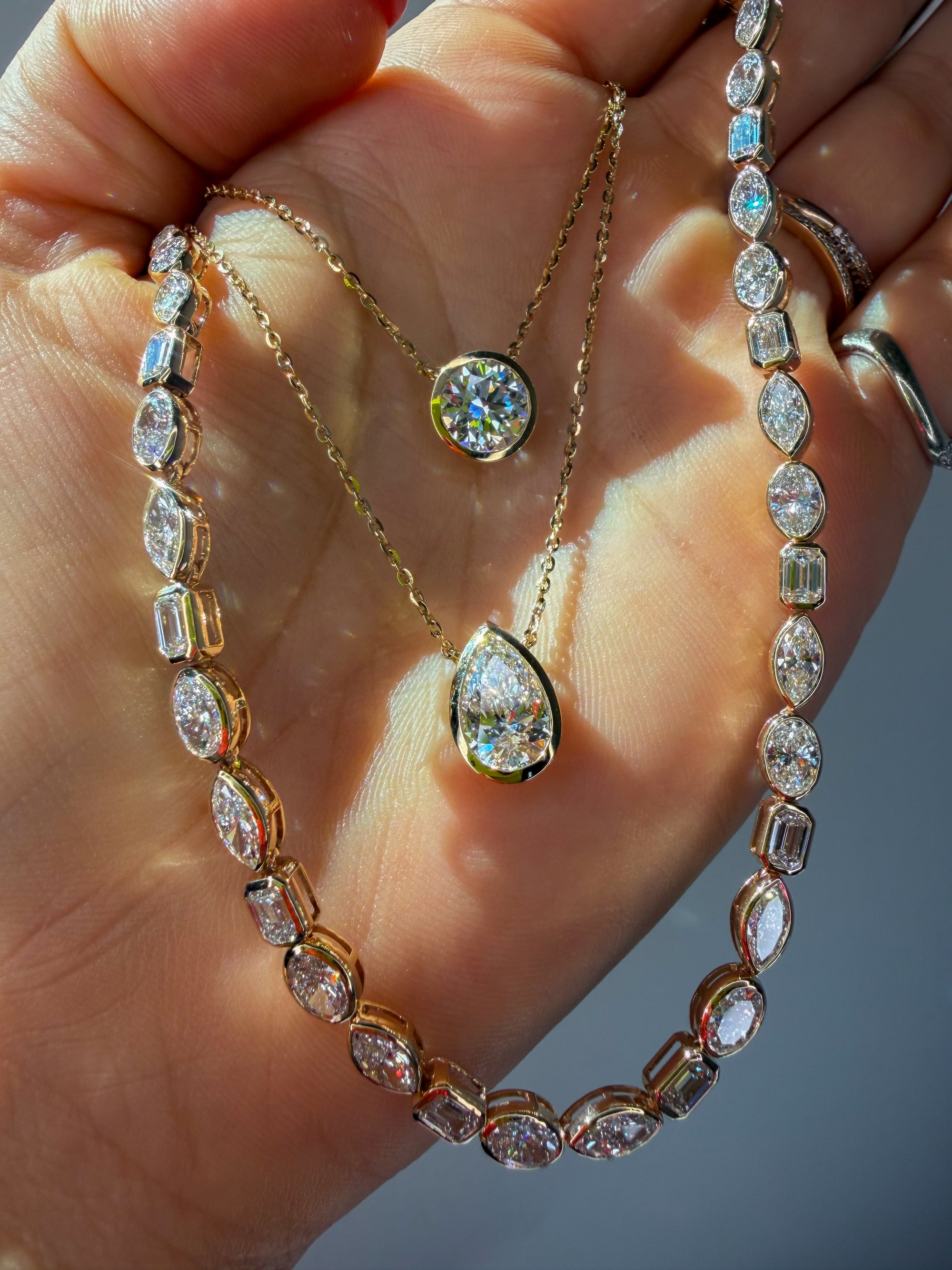 The Trilogy Multi-Shape Diamond Necklace