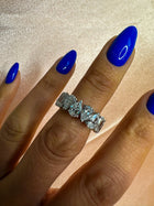 The Alternating Pear Diamond Eternity Band