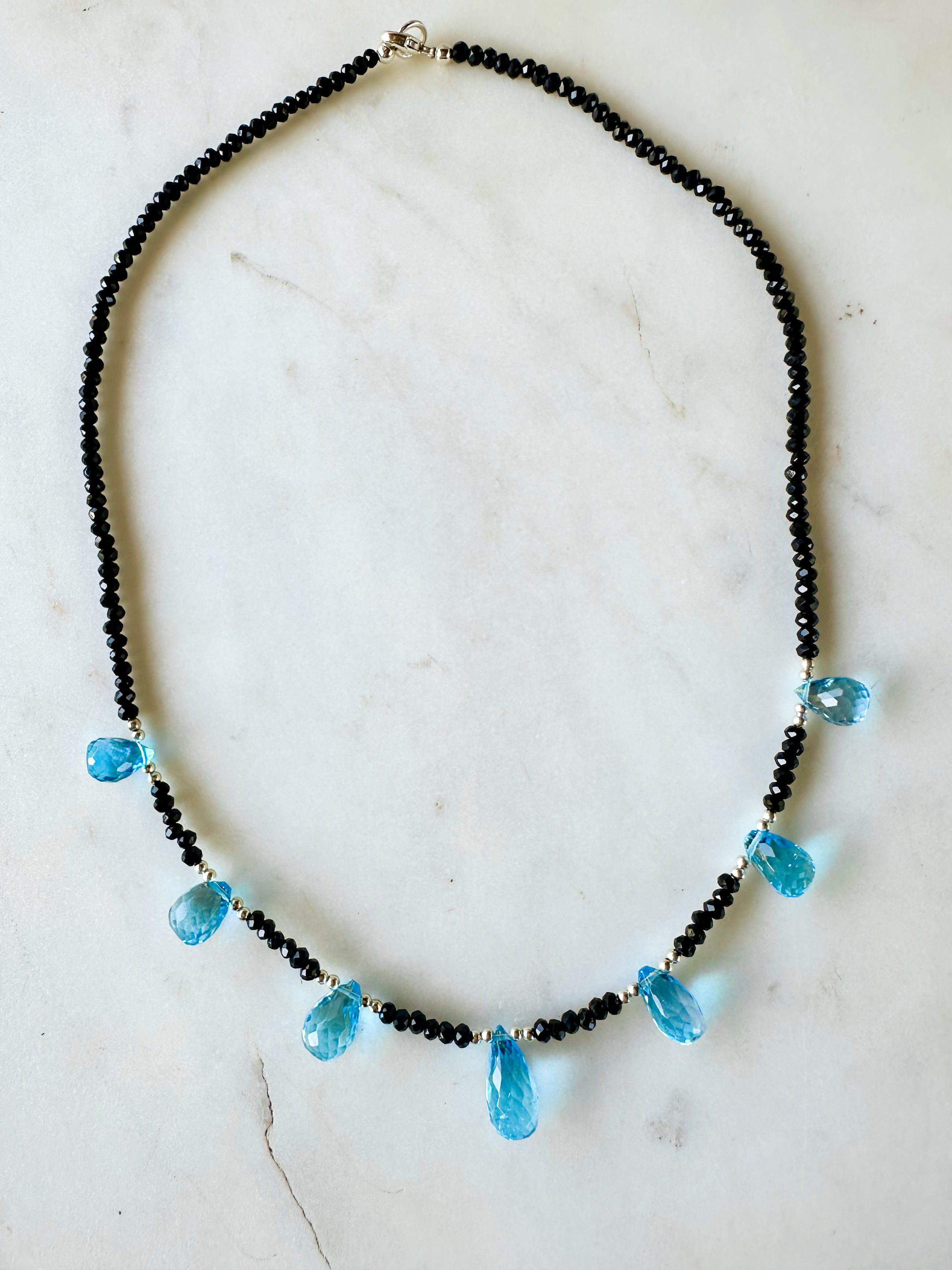 Blue Topaz & Spinel Necklace