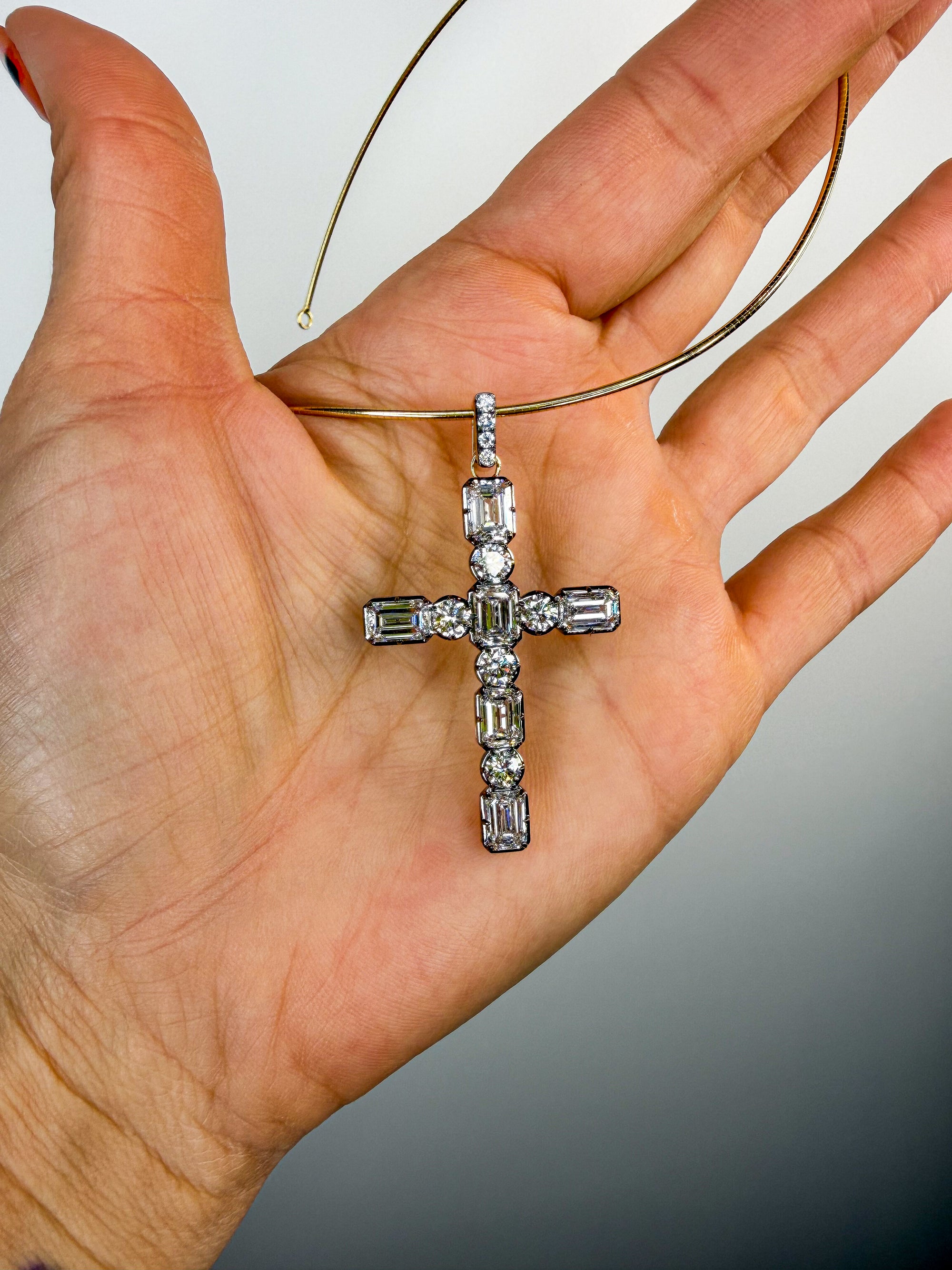 Radiance Diamond Cross Pendant