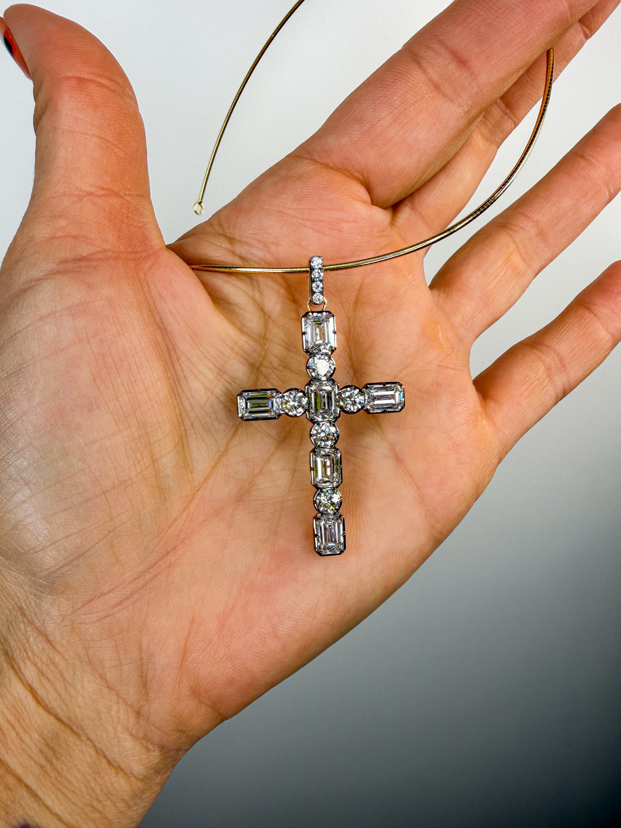 Radiance Diamond Cross Pendant