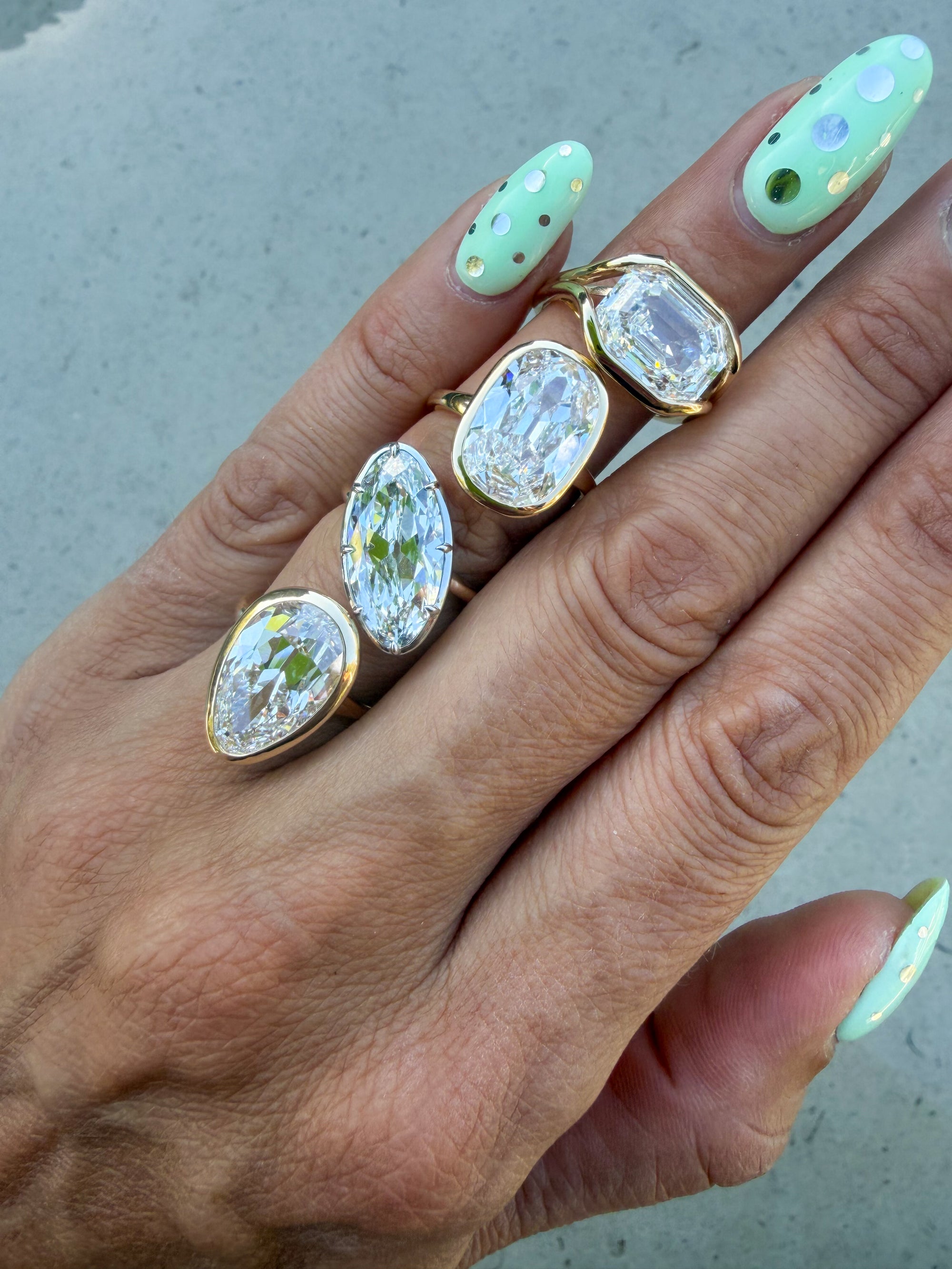 Heirloom Antique Emerald Bezel Ring