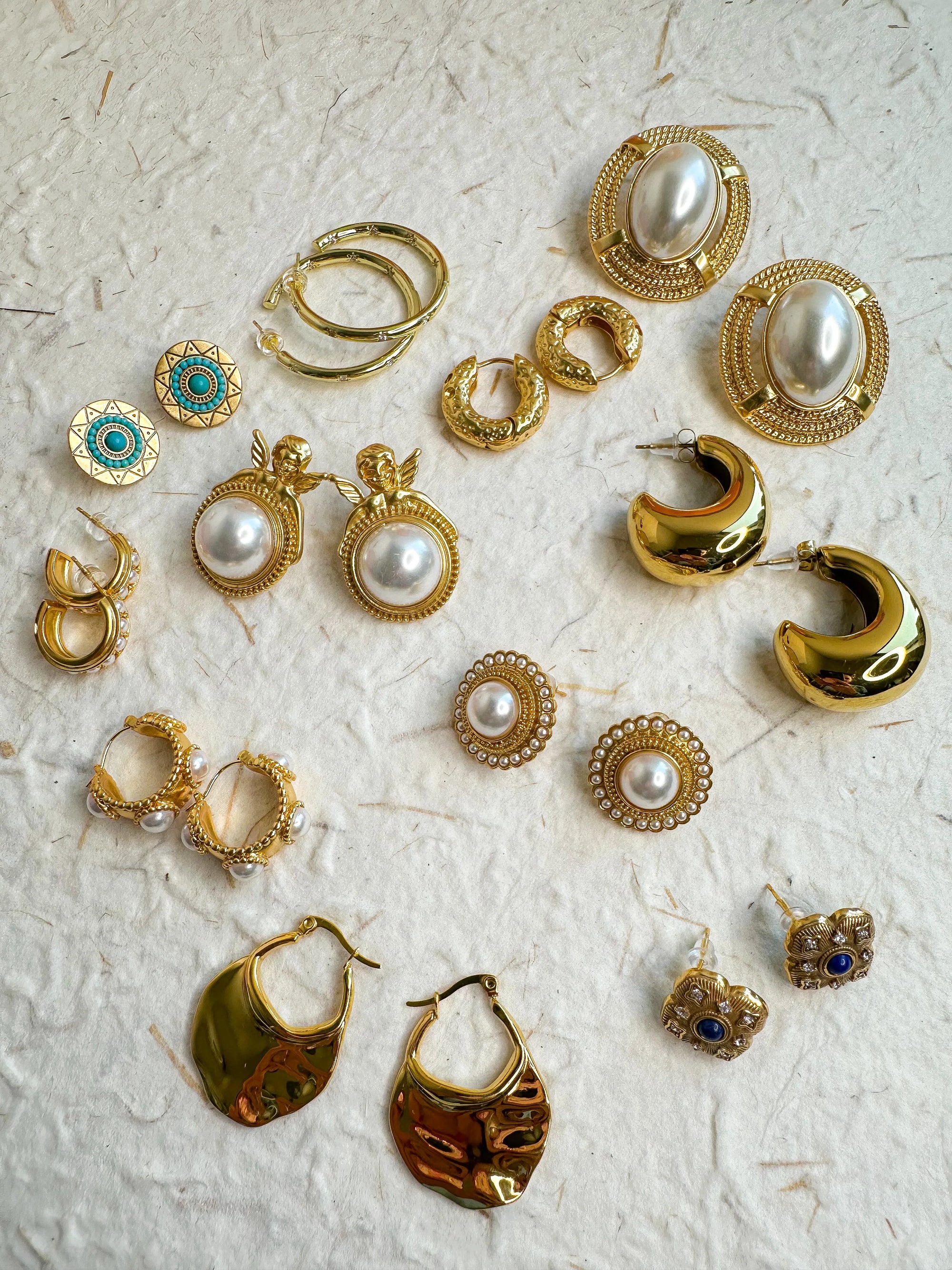 Luna Pearl Hoops