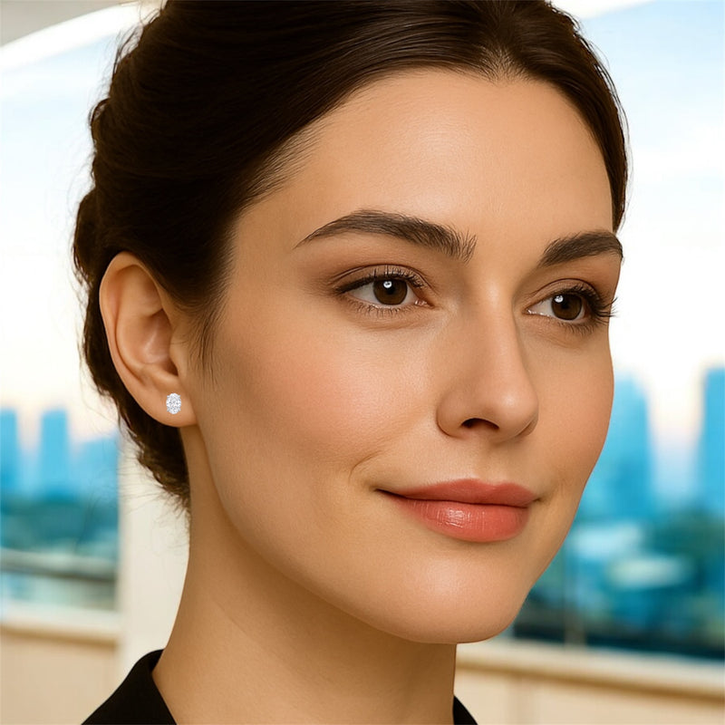The Icons - Oval Cut 2ctw Diamond Studs