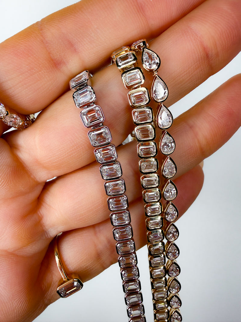 Bold Bezel Emerald Tennis Bracelet