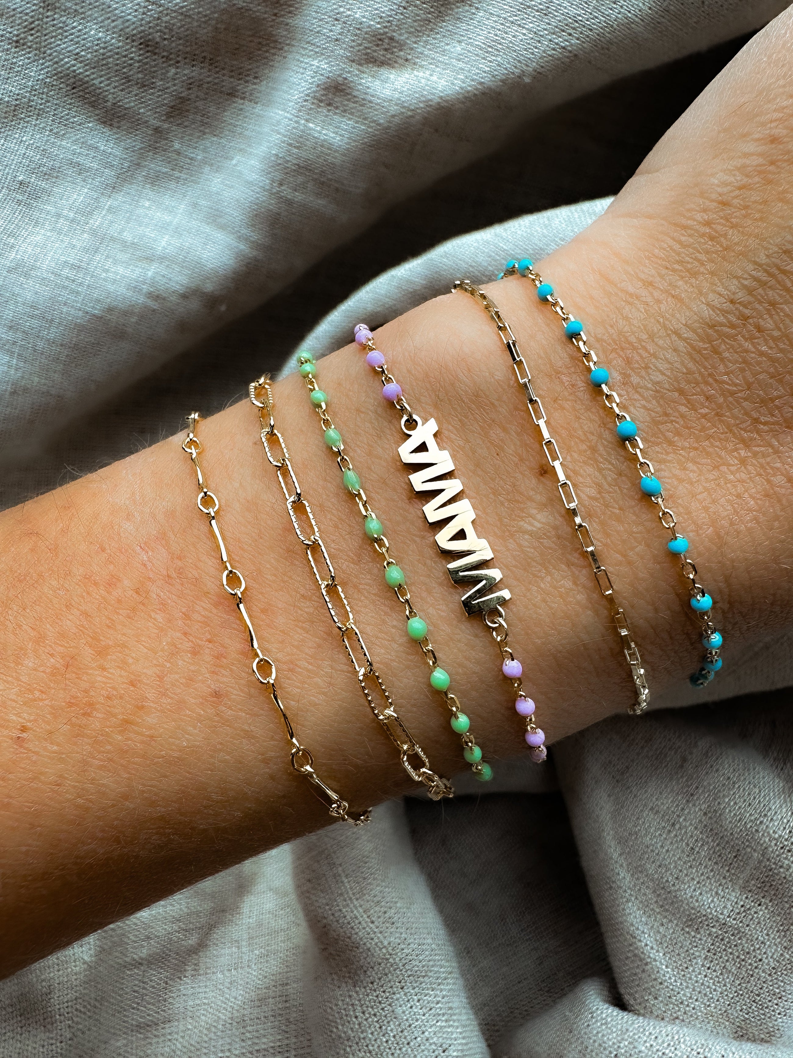 Italian Enamel Chain Bracelets