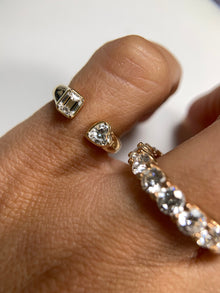 Heart & Emerald Diamond Pinky Ring