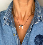 Midnight Crescent Horn Necklace