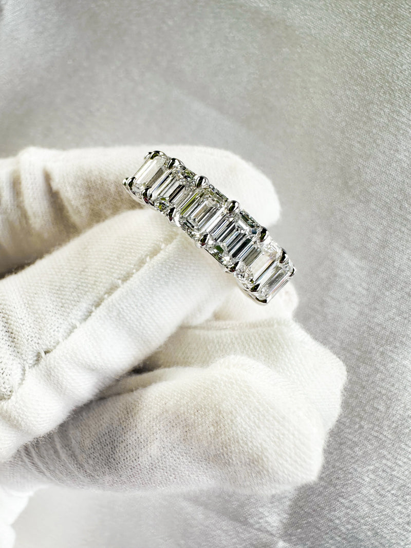 The Icon Emerald Eternity Band