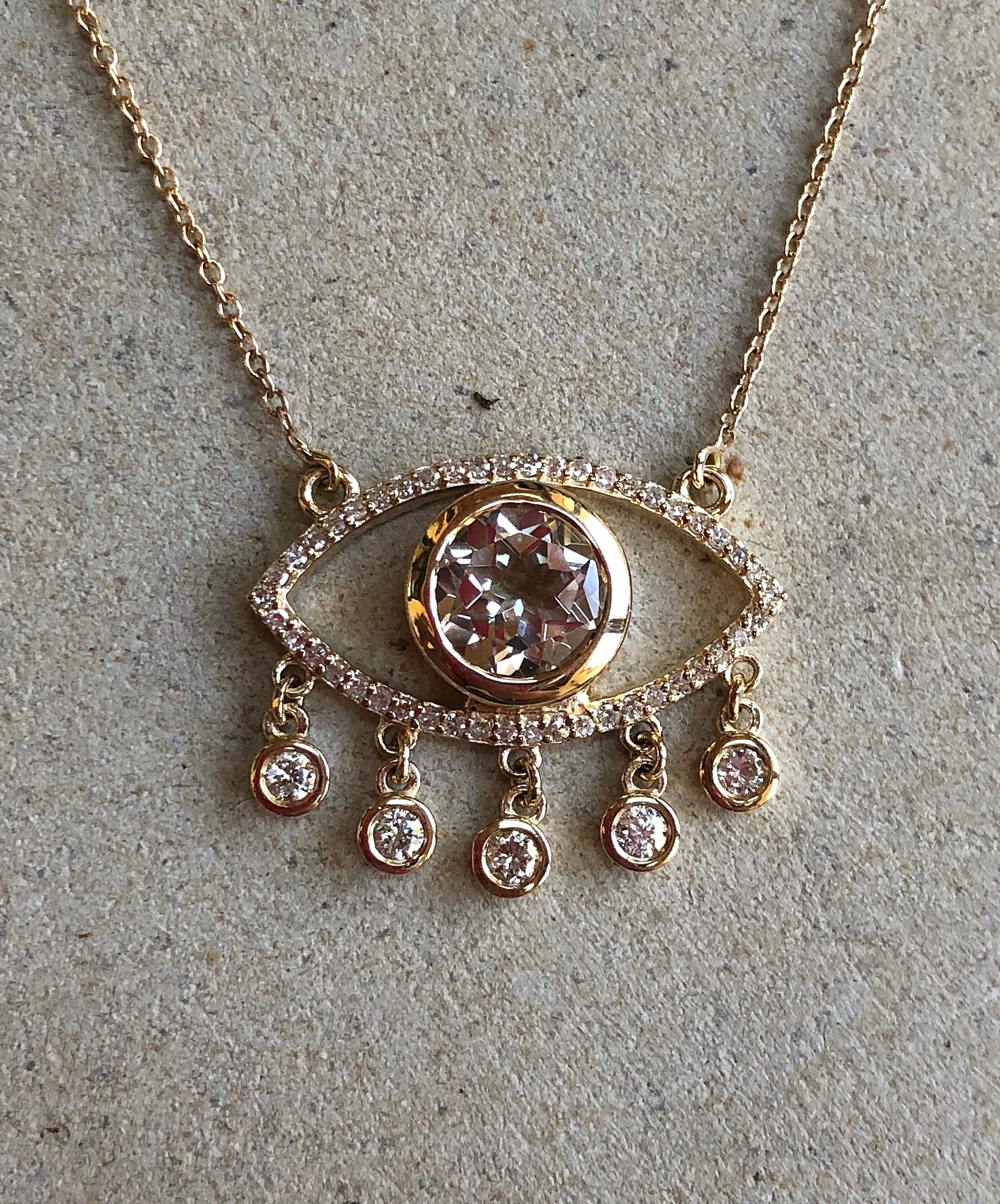 Diamond Eye Shaker Necklace