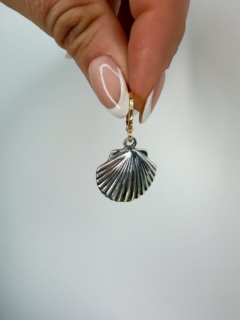 Silver Seashell Earrings