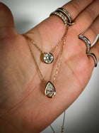 Bezel Two Carat Solitaire Diamond Necklace