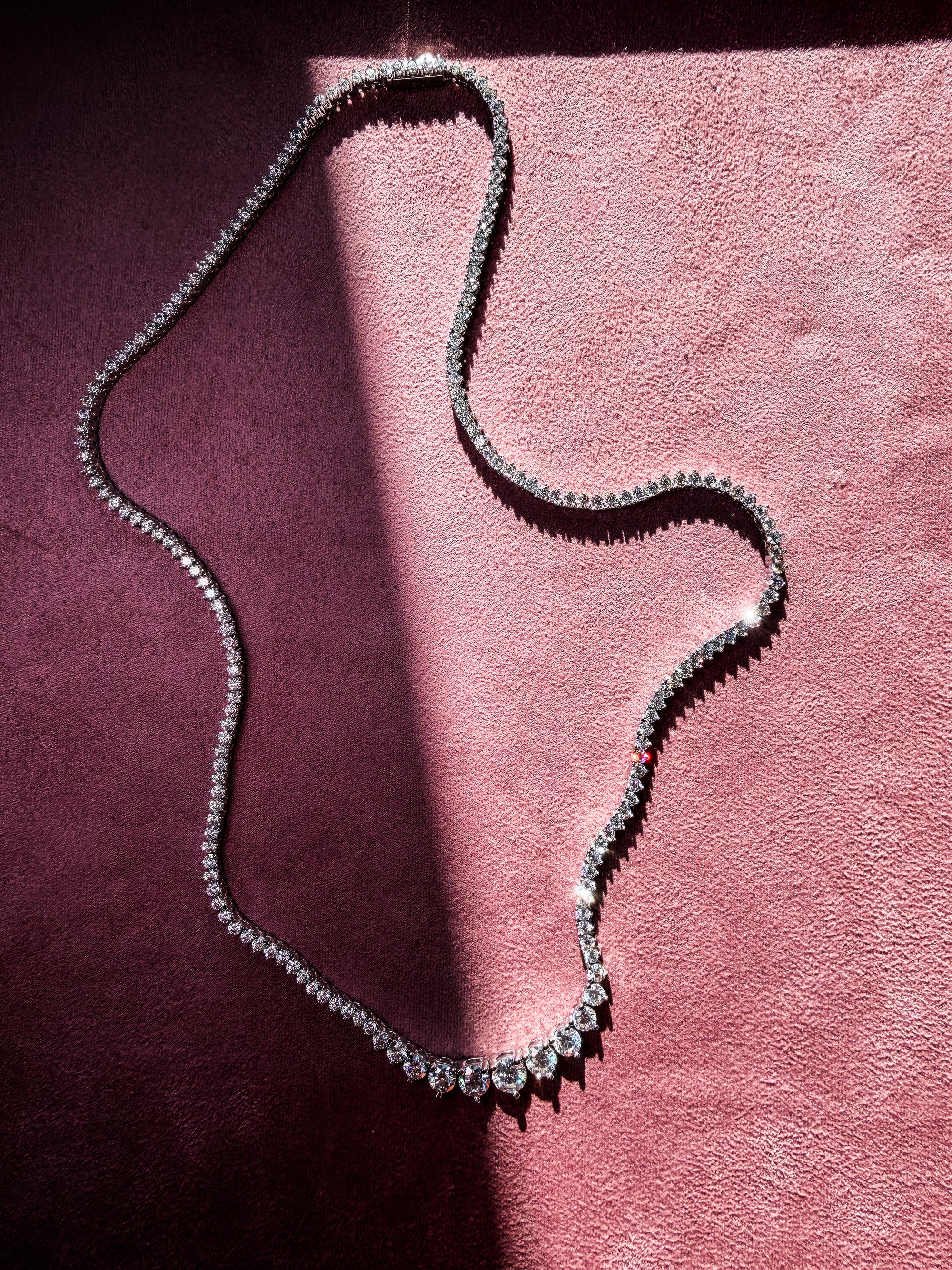 Moissanite Gradual Tennis Necklace