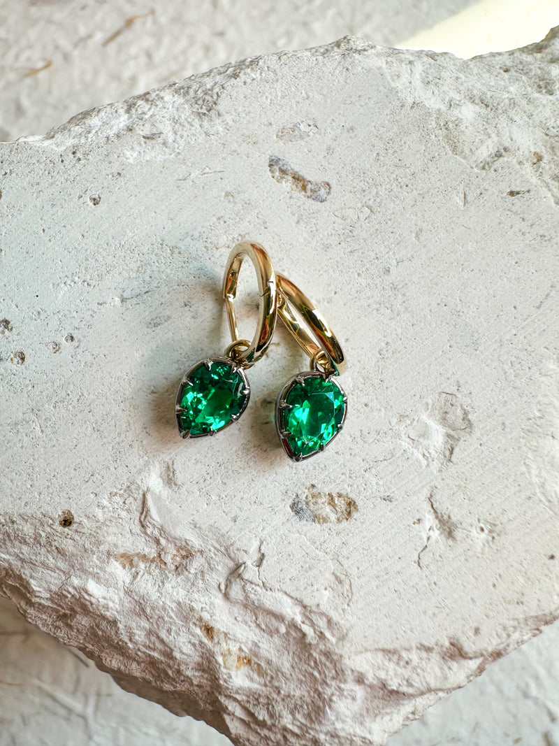 The Seraphine Green Pear Earrings